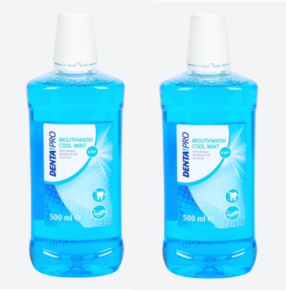 Mundwasser 2 x 500 ml Dentapro Mundwasser 3in1