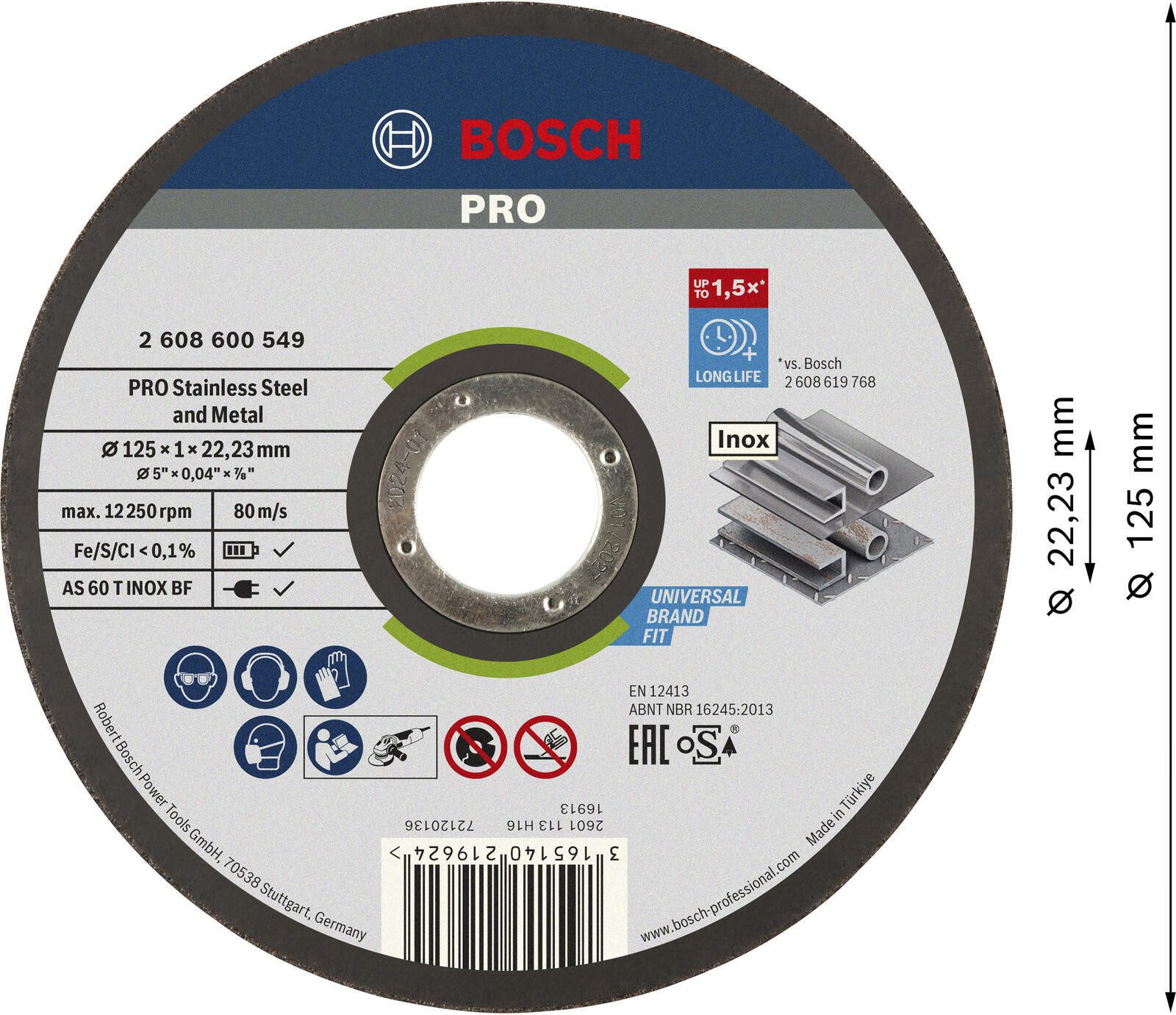 BOSCH Trennscheibe Bosch Trennsch. Ra. 125x22,23