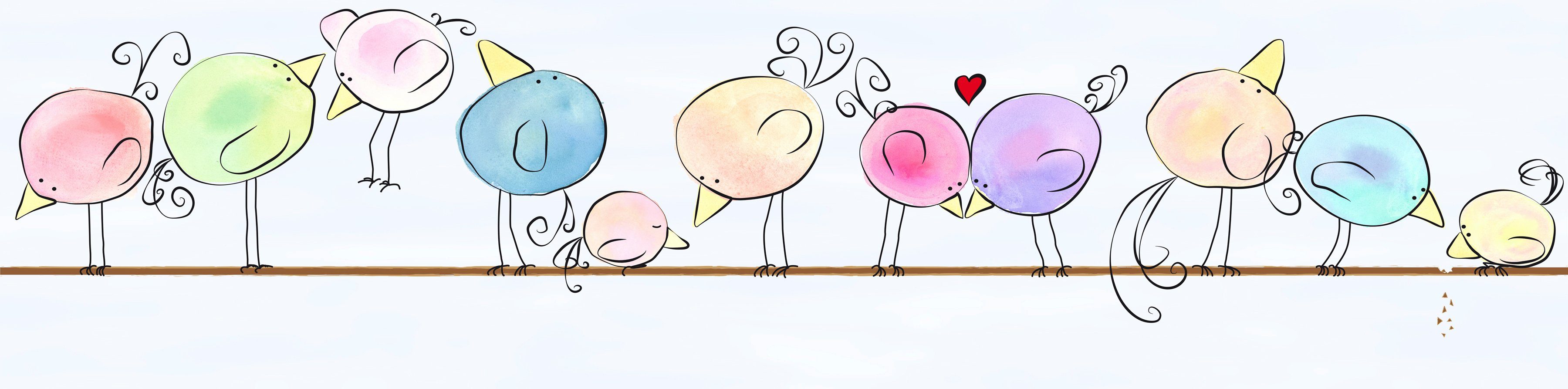 A.S. Création Bordüre Funny Birds, glatt, Motiv, abstrakt, naturalistisch, Kindertapete Tapete für Baby- und Kinder Borte Design Kinderzimmer