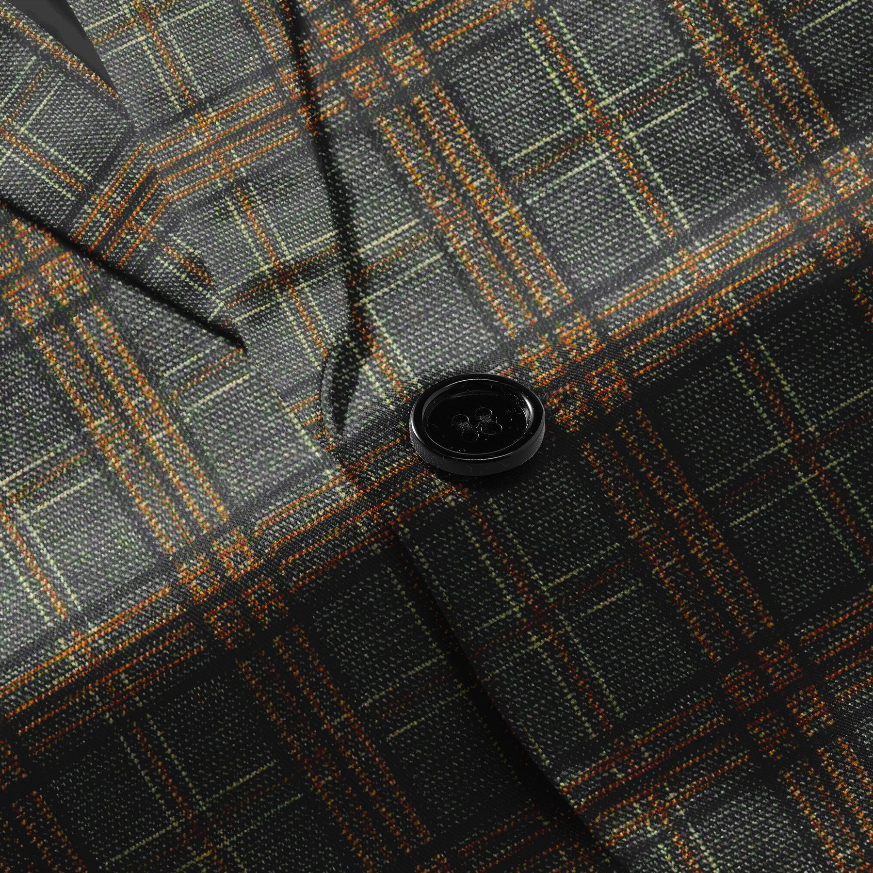 Allthemen Anzug (2 tlg) Slim Fit Herrenanzug im Farbeblock-Karomuster