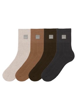 Bench. Basicsocken (Packung, 4-Paar) mit Weblabel