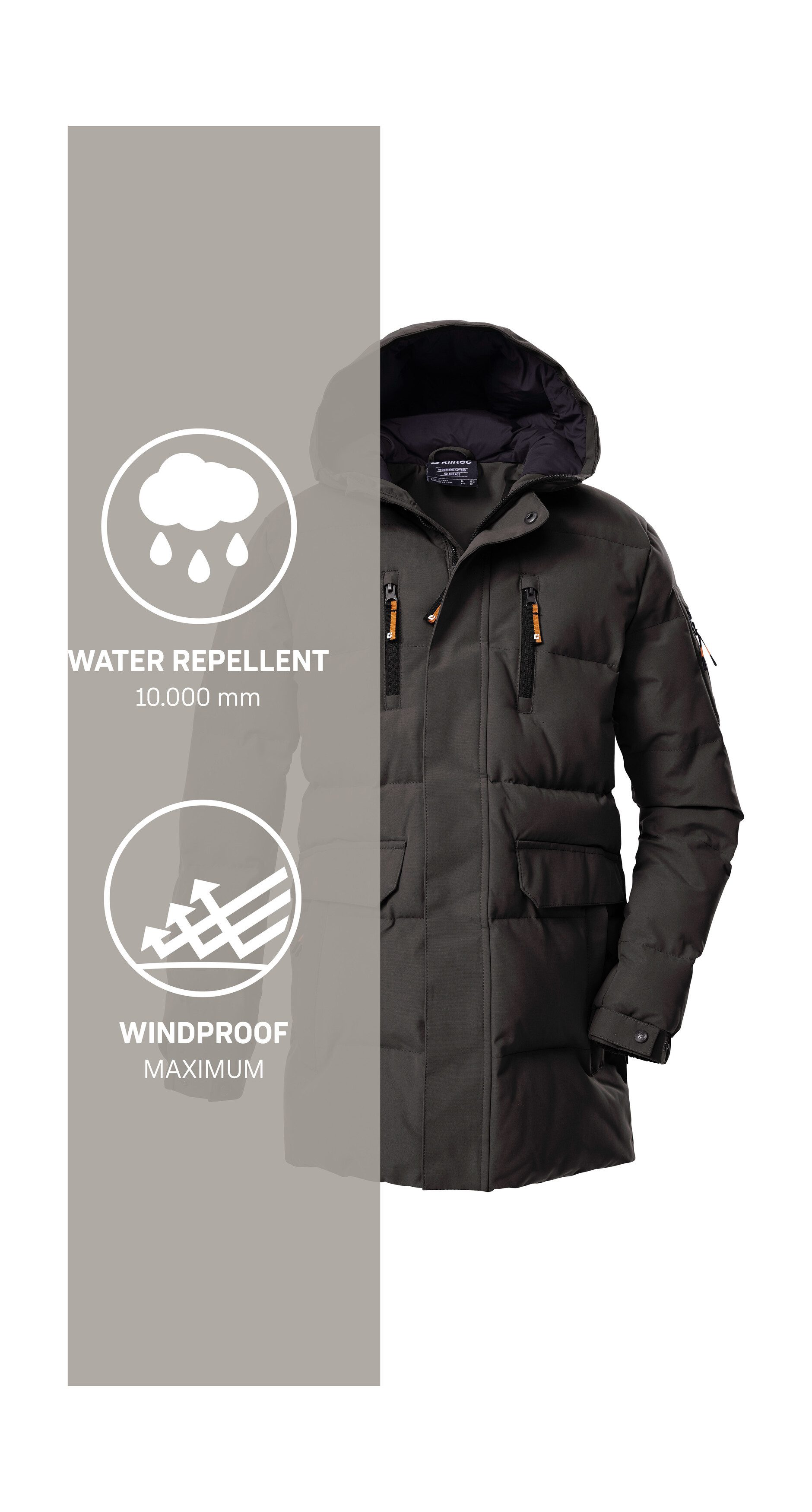 Killtec Steppmantel KOW 238 BYS QLTD PRK Winddichter, wasserabweisender Kinderparka mit verstellbaren Ärmeln