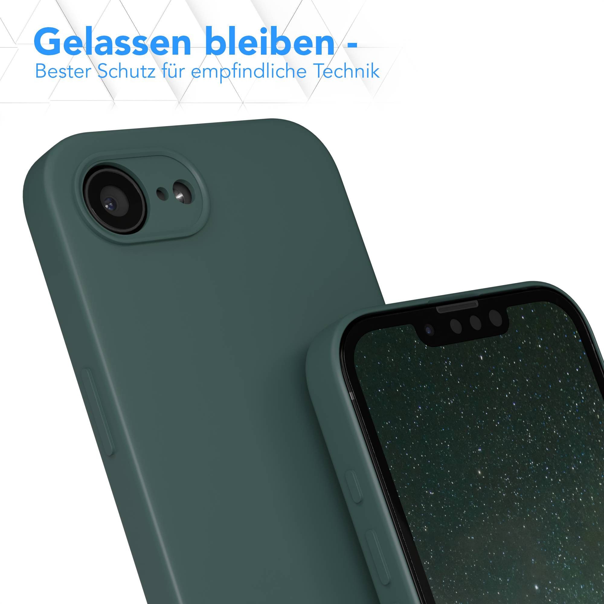 EAZY CASE Handyhülle TPU Hülle für Apple iPhone 17e 6,1 Zoll, Silikon Schutzhülle mit Kameraschutz kratzfestes Bumper Nachtgrün – Bild 4 von 5