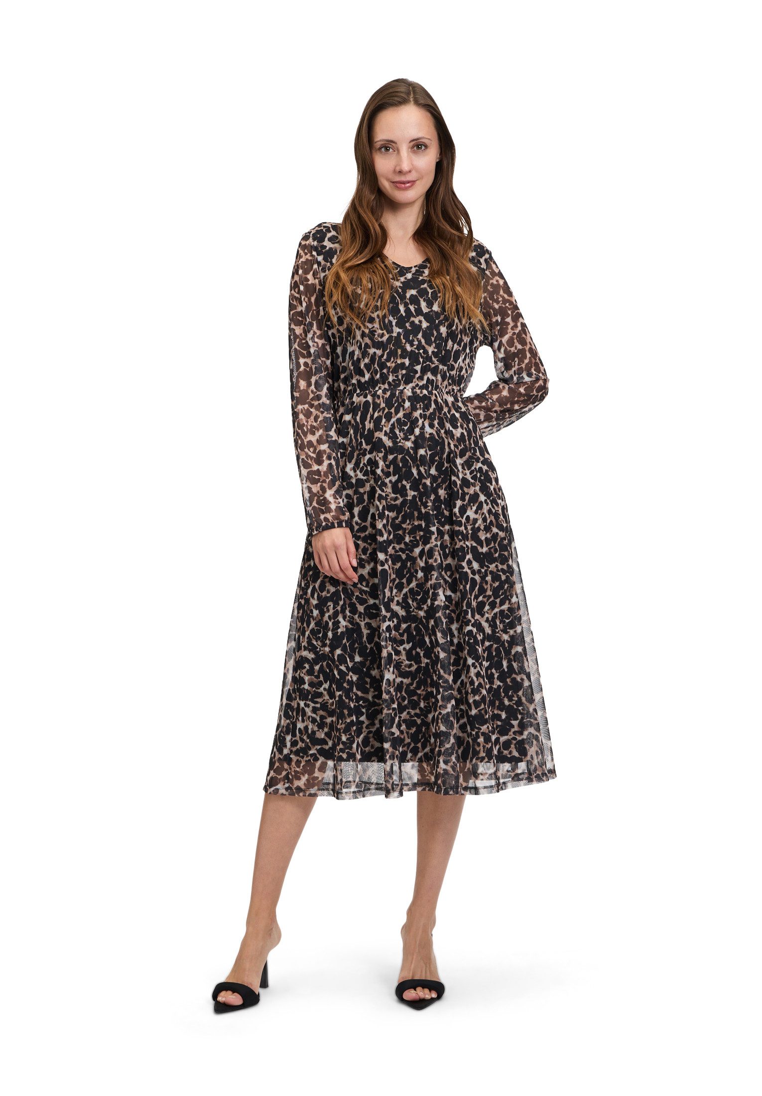 Midikleid Betty & Co Damen Midikleid mit V-Ausschnitt