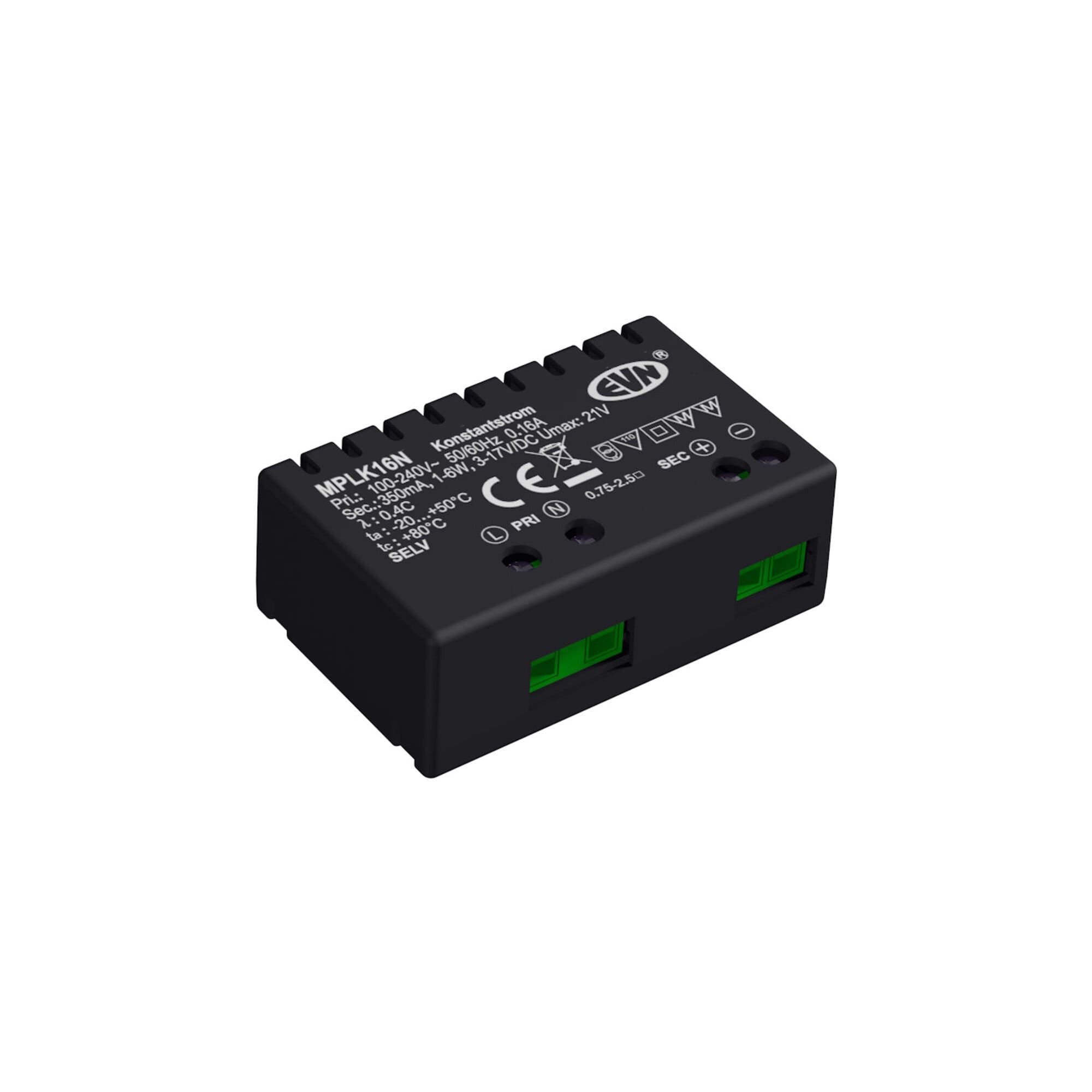 Contorion EVN Lichttechnik LED-Netzgerät 350mA 1-6W IP20 MPLK16N Steckdosenleiste