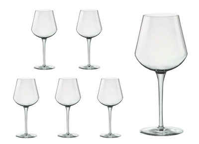 Bormioli Rocco Weinglas 6er Set Weingläser Small inAlto 38 cl aus erstklassigem Kristallglas, bessere Bruchfestigkeit, filigranes Design