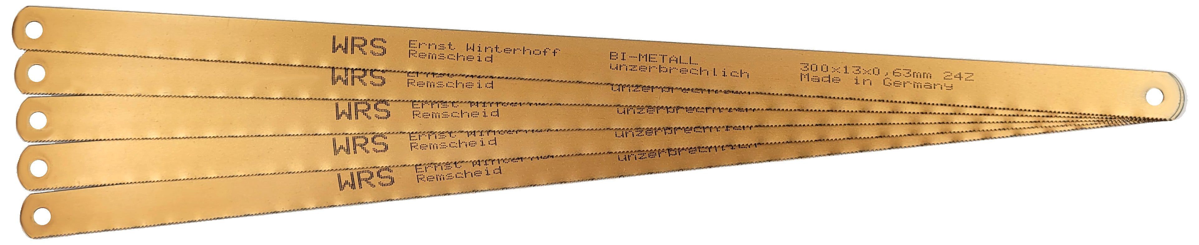 WRS Handsäge Metallsägeblätter Handsäge HSS-Bi-Metall, 300mm, 24Z. MADE IN Germany (100-St)