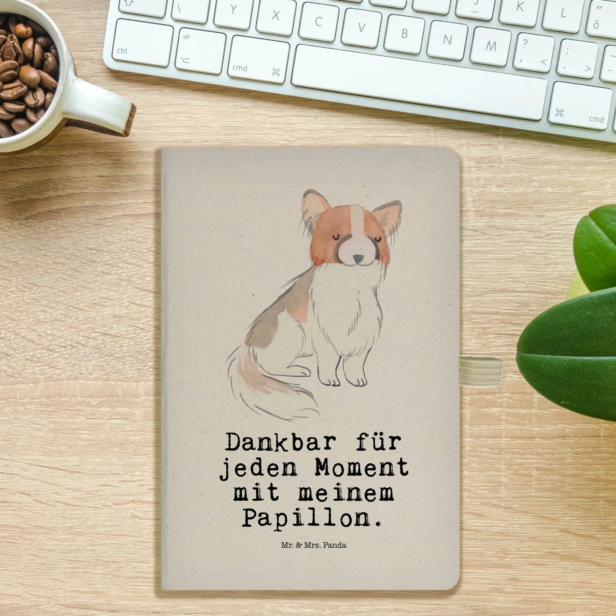 Thumbnail - Mr. & Mrs. Panda Notizbuch Papillon Moment - Transparent - Geschenk, Welpe, Hundebesitzer, Konti Mr. & Mrs. Panda, Umwel...