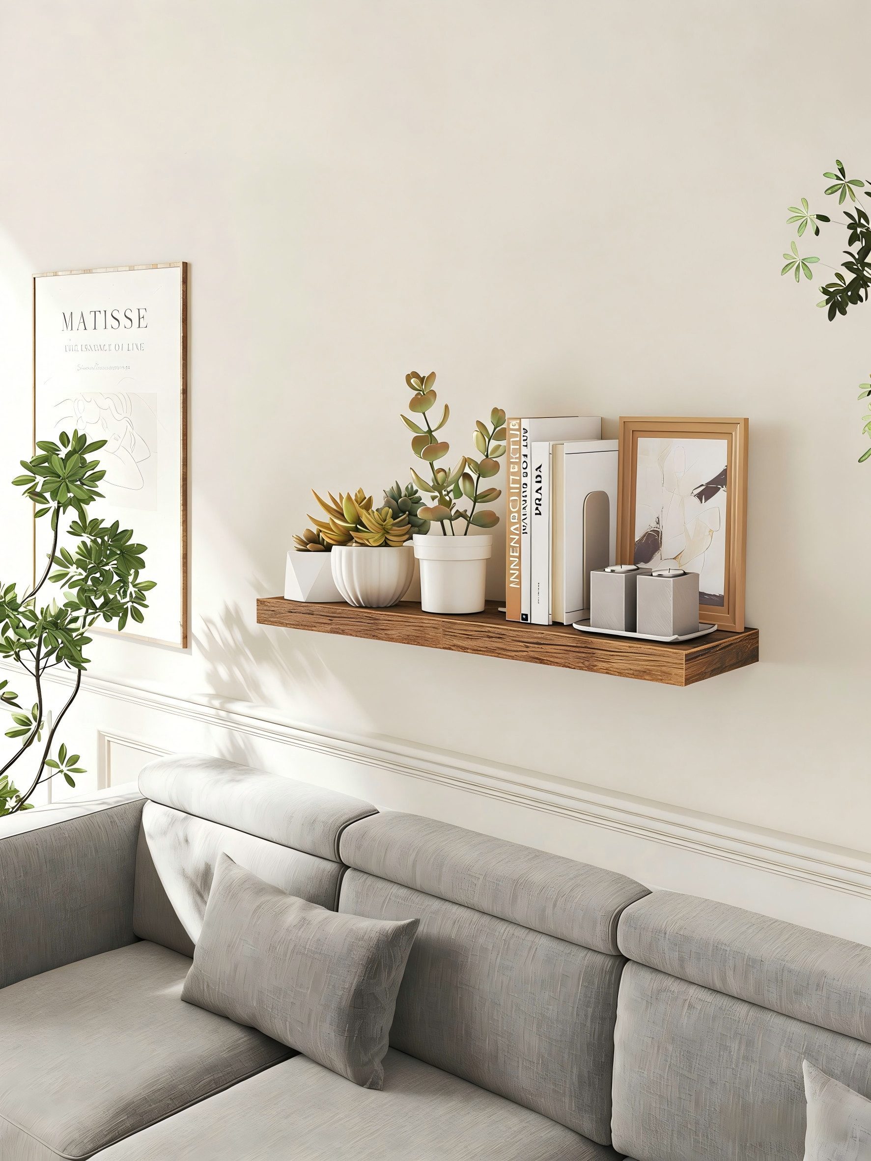 VASAGLE Wandregal, 1-tlg., Wandboard, 40 - 80 cm günstig online kaufen