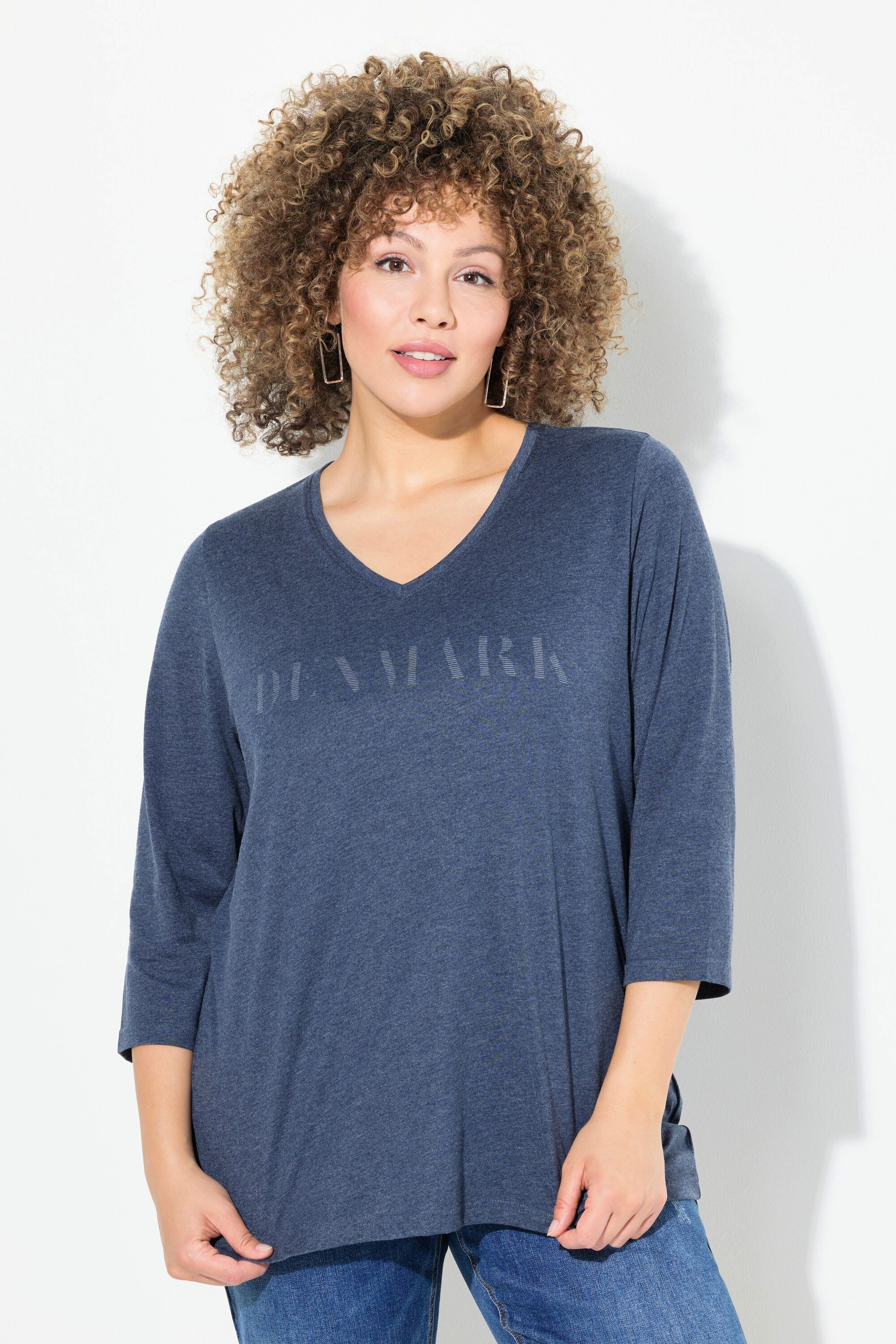 Ulla Popken T-Shirt Shirt Schriftmotiv Classic günstig online kaufen