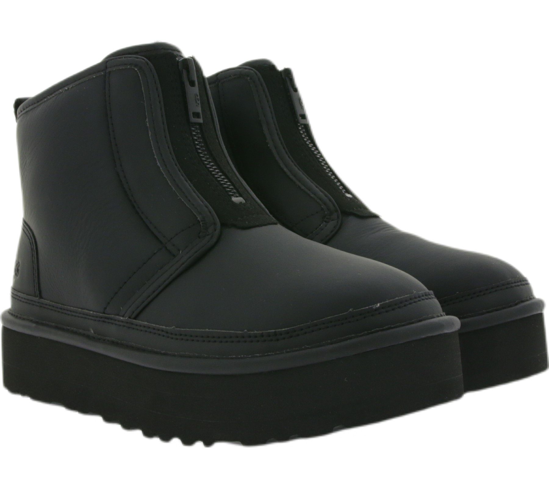 UGG UGG Australia Damen Plateau-Boots Stiefel W Neumel Platform Zip Winter- Schuhe Schwarz Stiefel