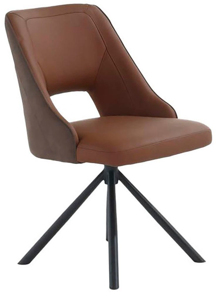 Jockenhöfer Gruppe Drehstuhl Milo (Set, 2 St) (Set, 2 St), Echtleder, inklusive Drehfunktion (360), bis 150kg belastbar