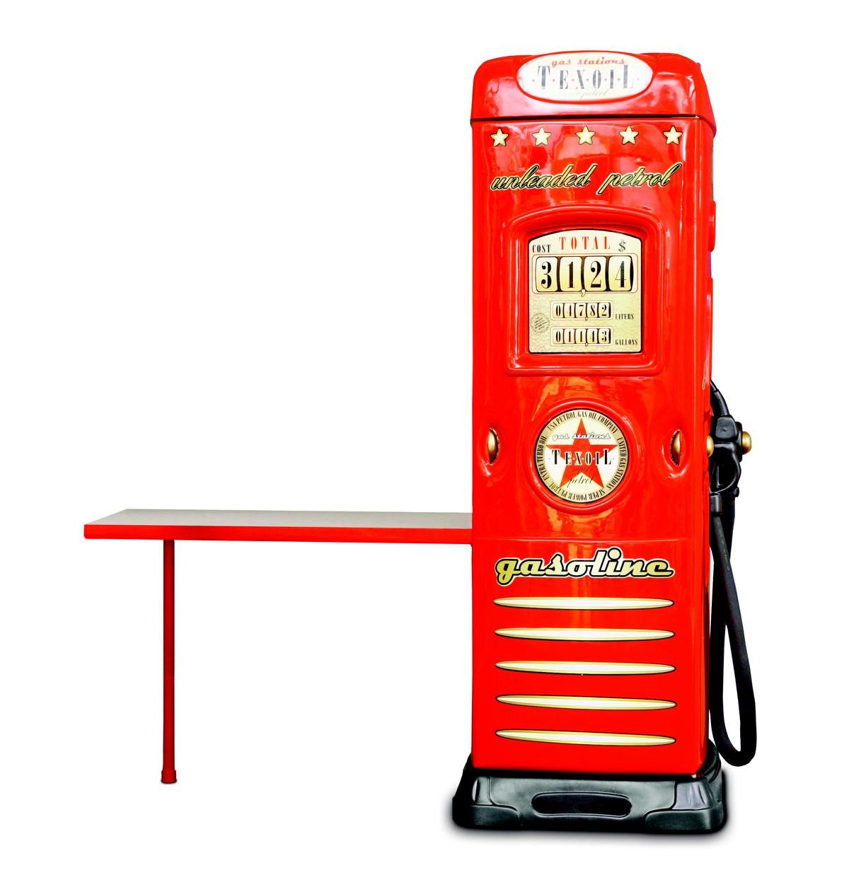 JVmoebel Kinderschreibtisch Tankstelle mit Schreibtisch für Kinder, rot, aus Kunststoff, Made in Europa