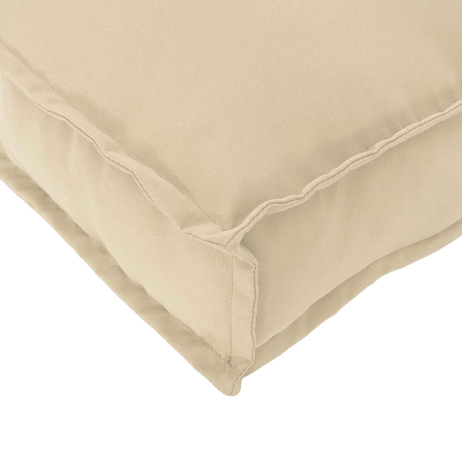 vidaXL Sitzauflage Kissen Beige 120 x 40 x 12 cm Oxford-Stoff, (1 St)