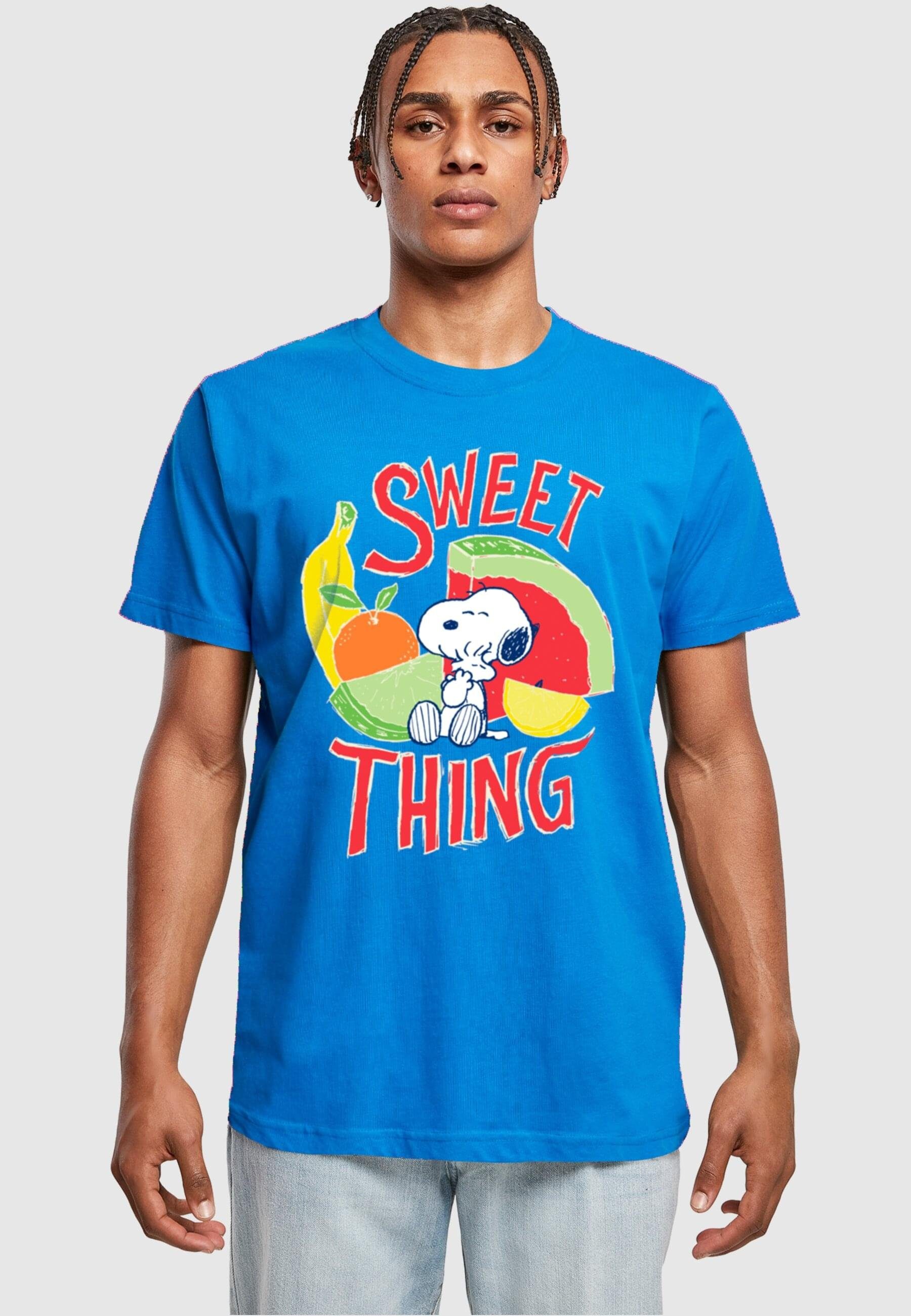 Neck cobaltblue Herren T-Shirt - Peanuts thing T-Shirt Round Merchcode (1-tlg) Sweet
