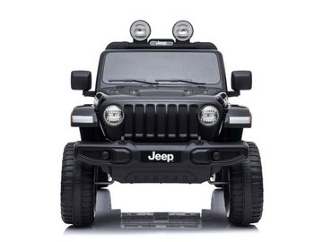 Elektro-Kinderauto Jeep Wrangler Rubicon, 2 Motoren+LED+Audio schwarz