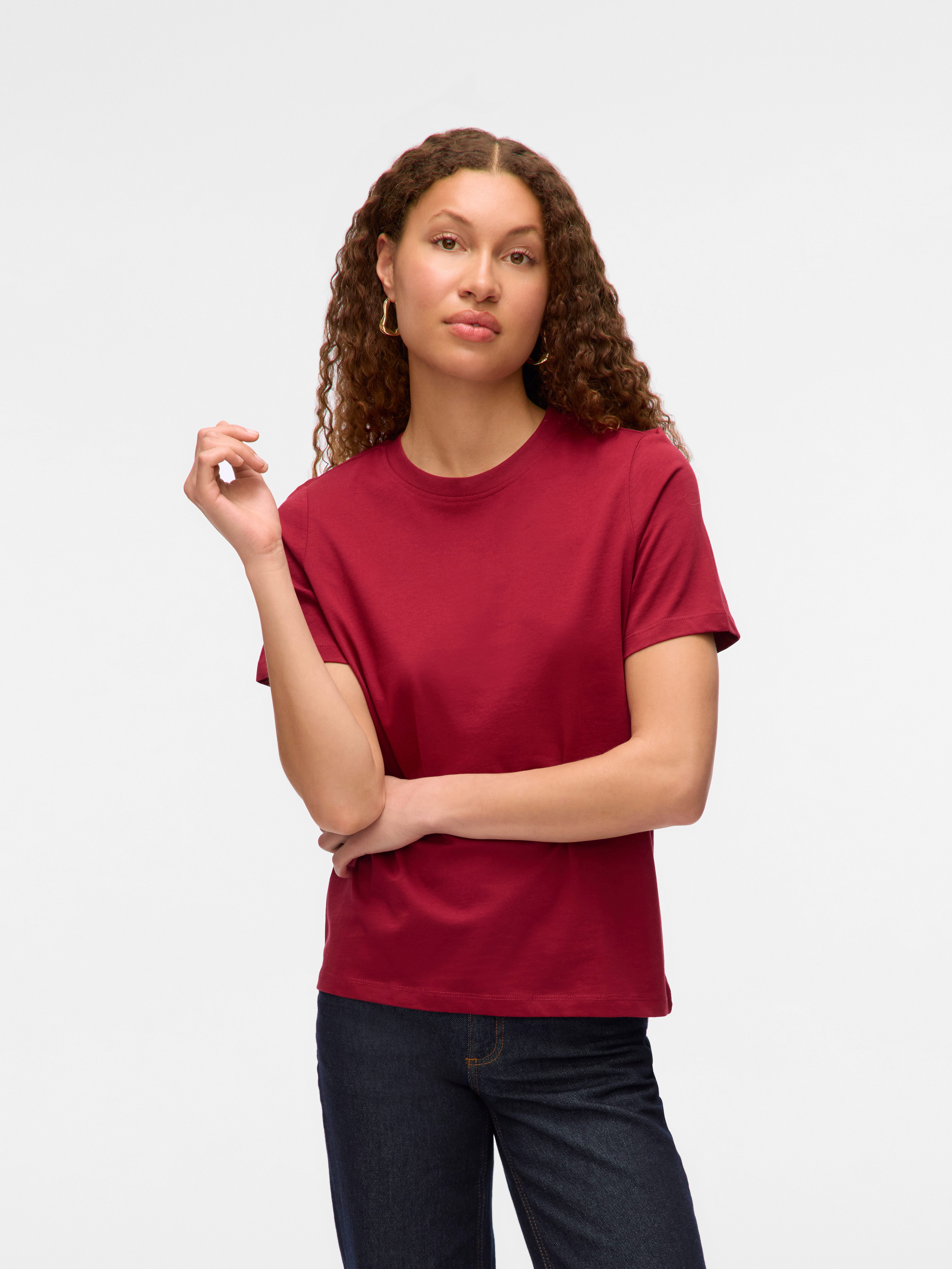 Vero Moda Kurzarmshirt VMPAULINA SS T-SHIRT GA JRS NOOS Baumwolle, regular günstig online kaufen