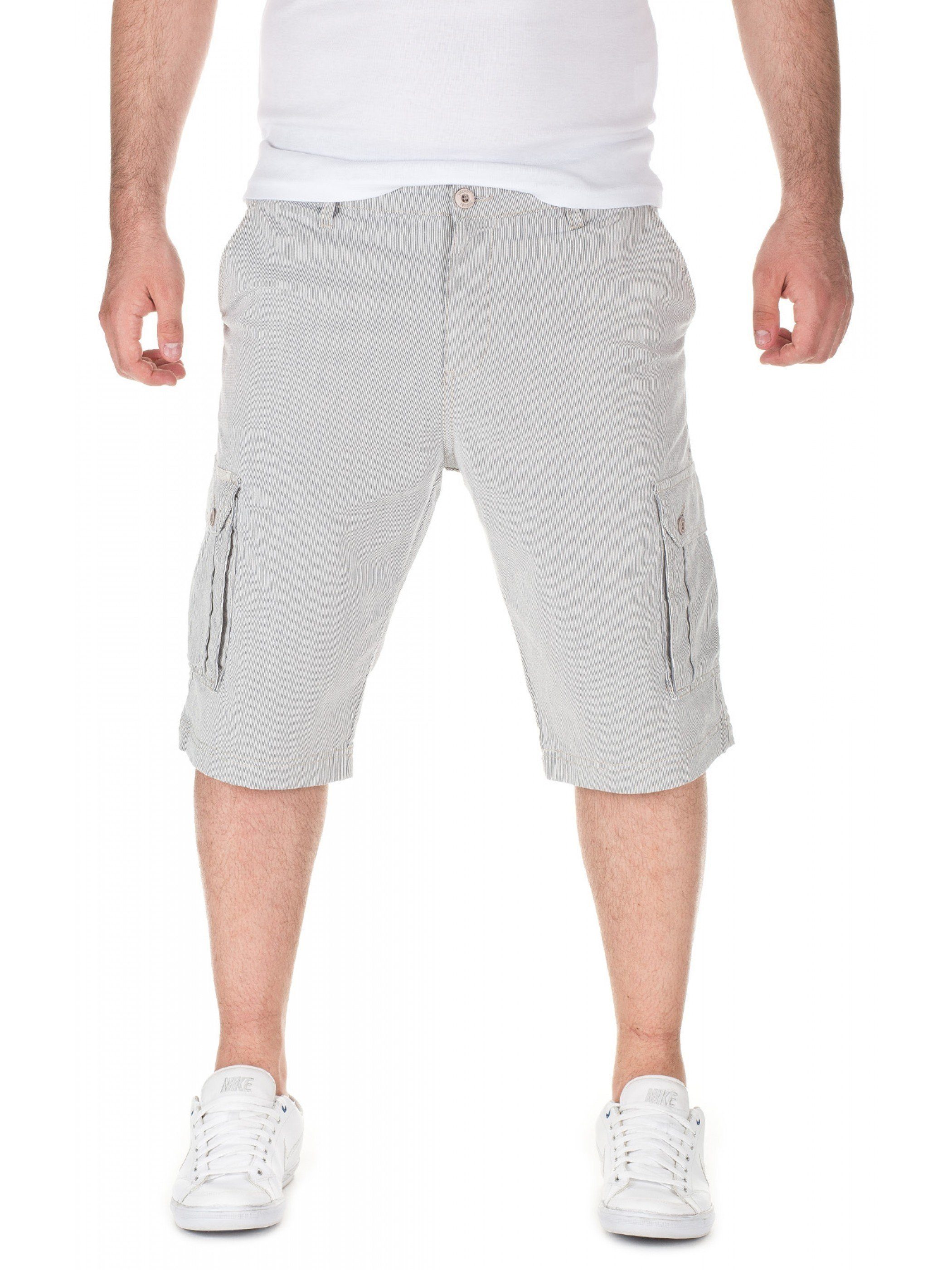 Yazubi Cargoshorts Yazubi - Chino Shorts Jayce Herren Chino Cargoshorts mit Stretchanteil (blue-white 8854)