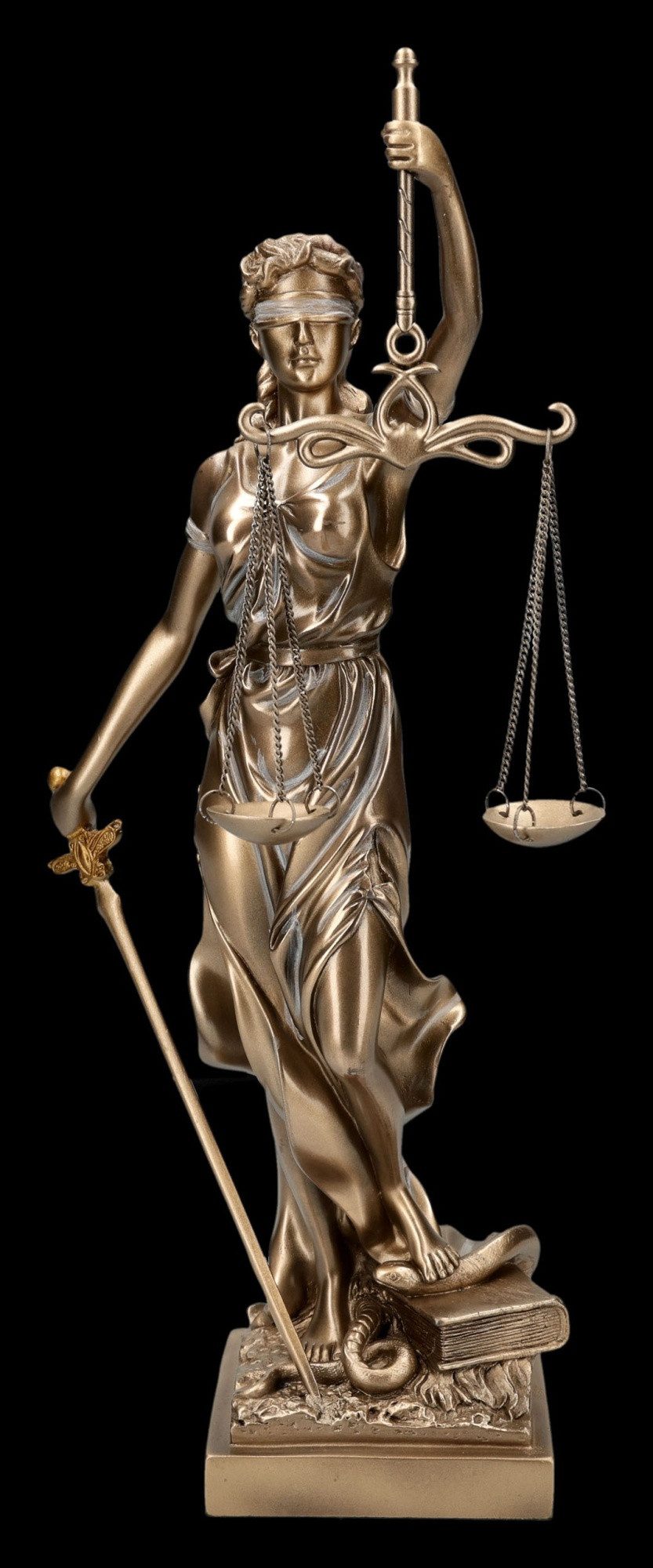 Figuren Shop GmbH Dekofigur Justitia Figur – römische Göttin der Gerechtigkeit Statue 34 cm Deko