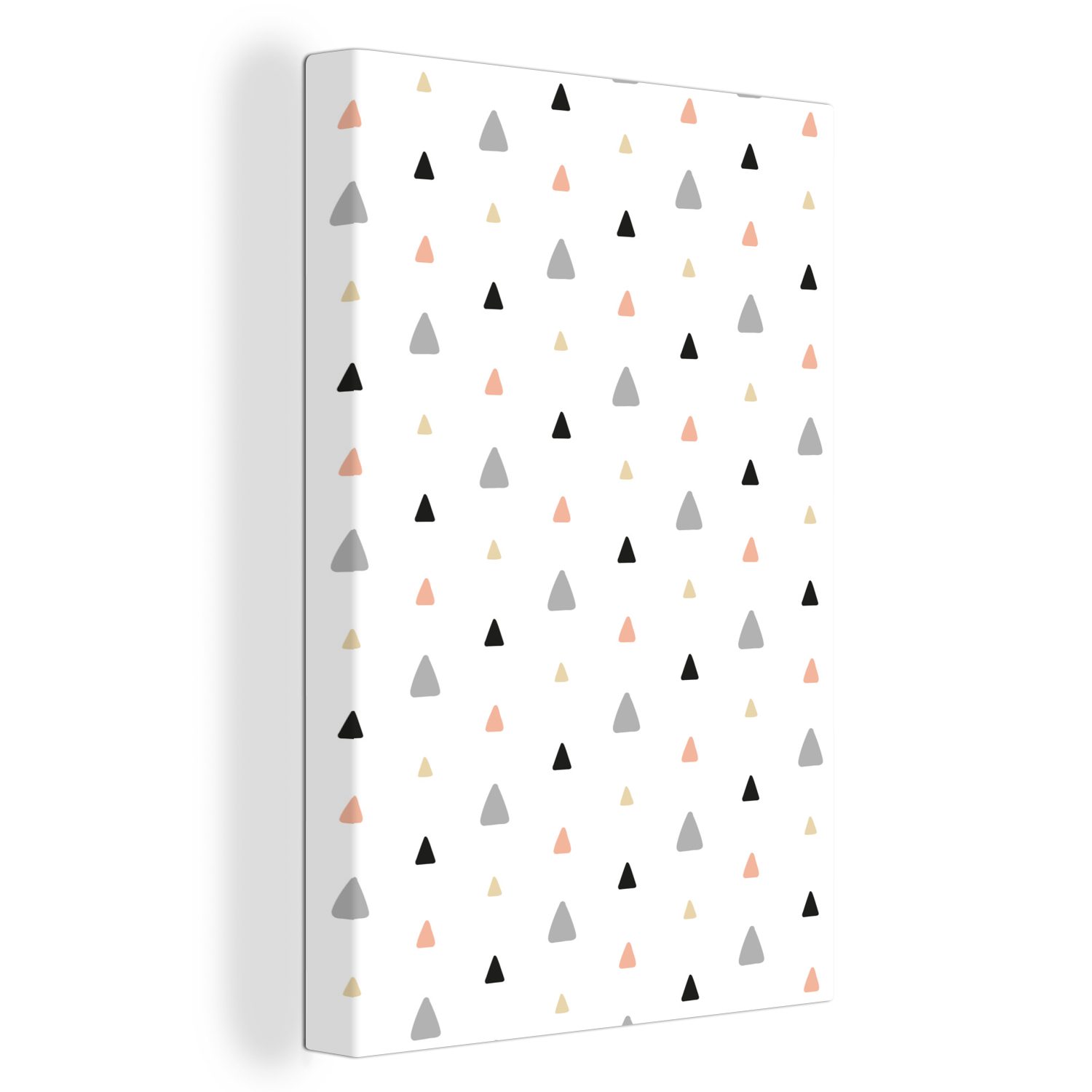 OneMillionCanvasses® Leinwandbild Dreieck - Muster - Farben, (1 St), Leinwandbild fertig bespannt inkl. Zackenaufhänger, Gemälde, 20x30 cm