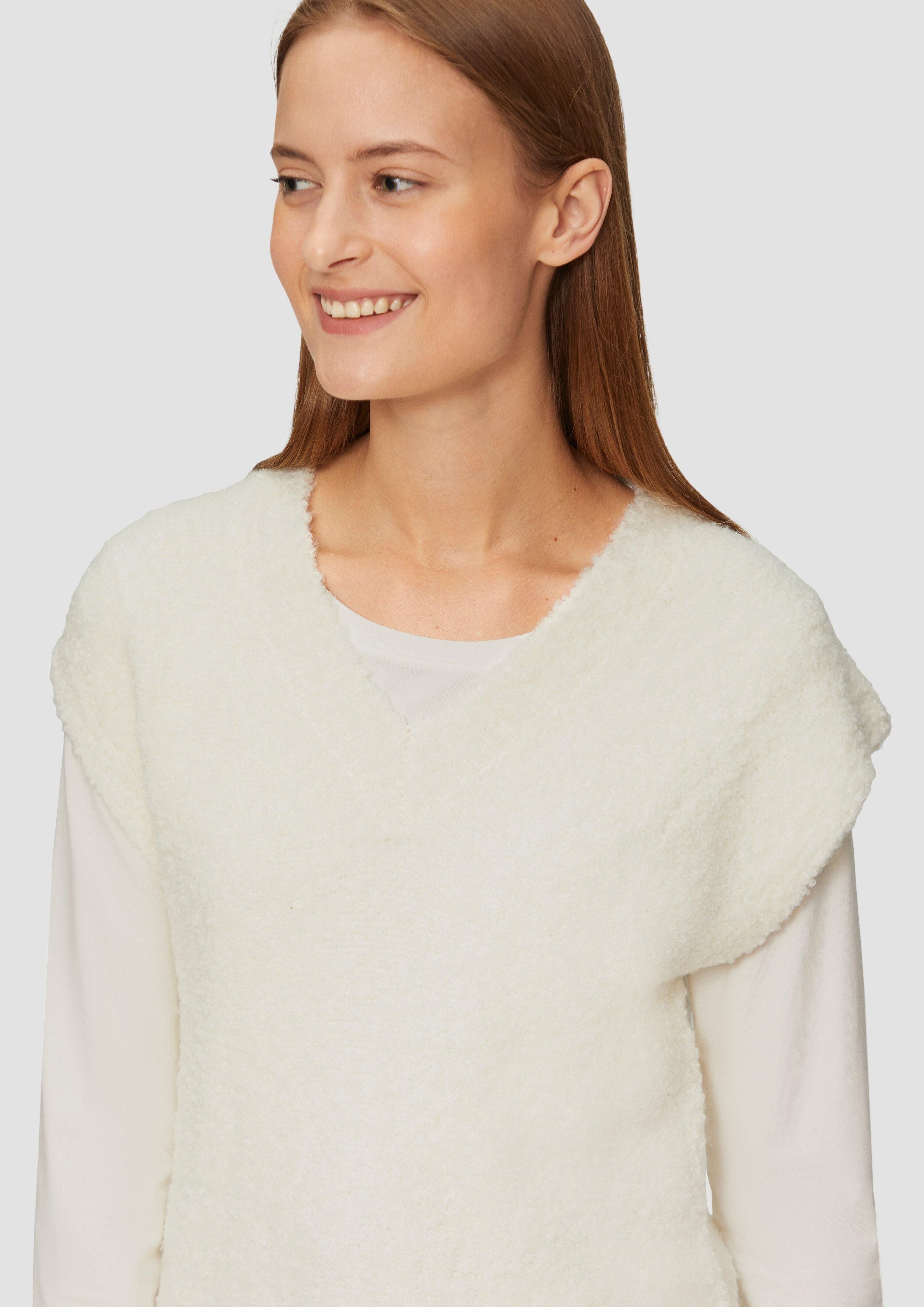 s.Oliver Strickpullover Pullunder aus Teddy-Bouclé günstig online kaufen