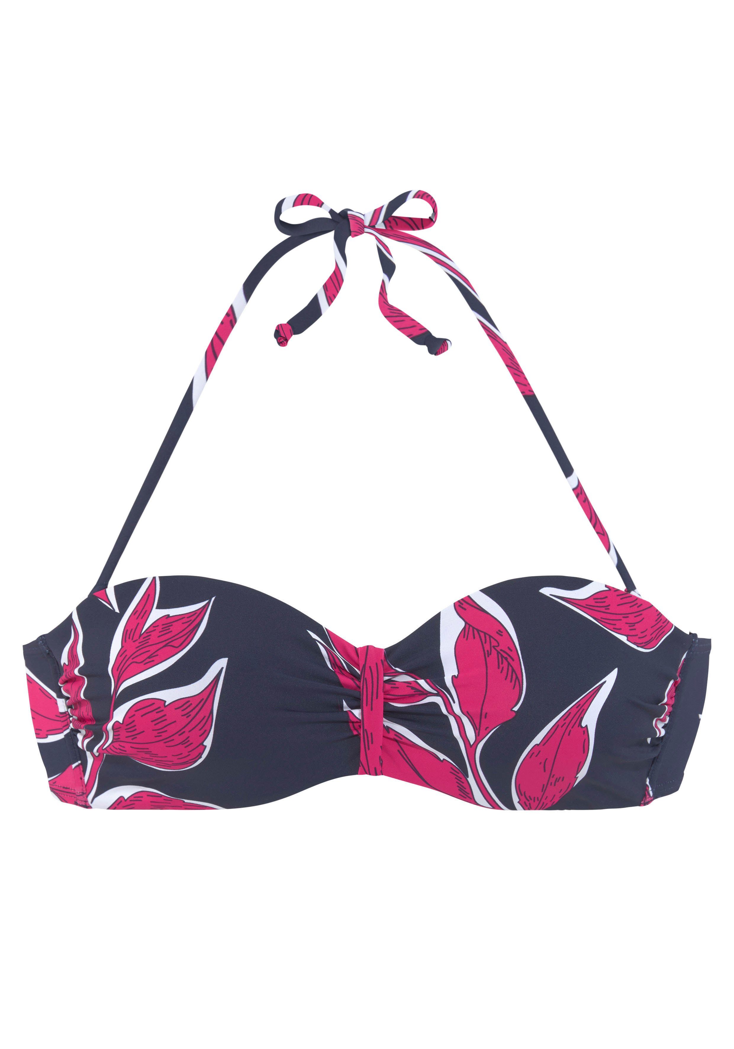 LASCANA Bügel-Bandeau-Bikini-Top Cataleya (1-St), im Blätter-Design günstig online kaufen