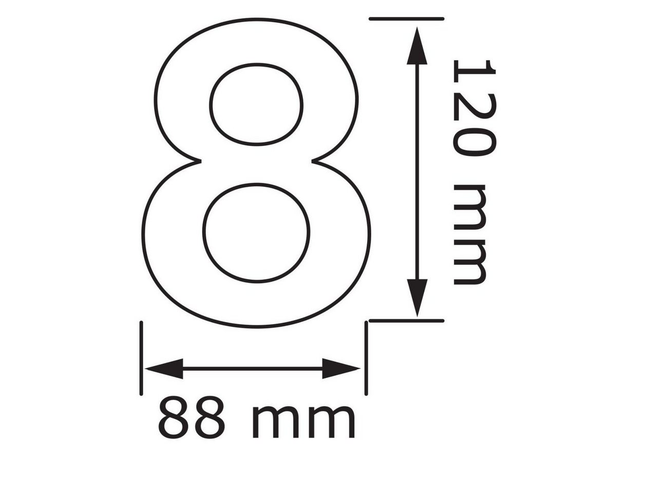 Thumbnail - Bravios Briefkasten Hausnummer ''8'' Rost