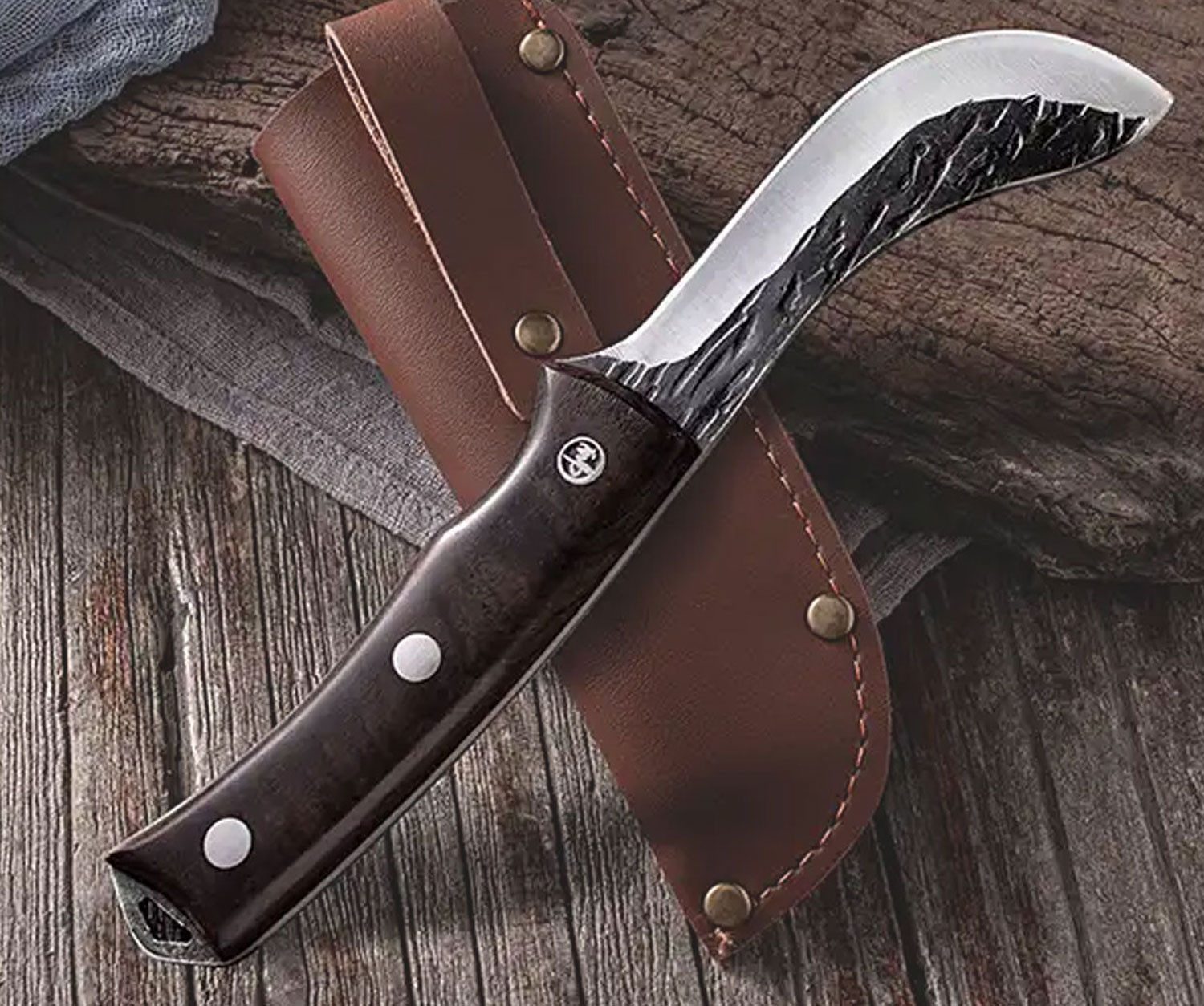 Muxel Allzweckmesser Küchen u. Outdoor-Messer gebogene Klinge scharf klein und handliches