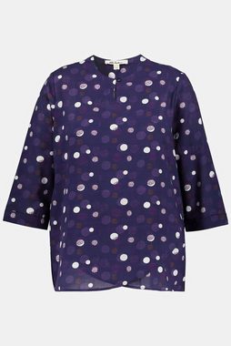 Ulla Popken Longbluse Bellieva-Bluse Stillfunktion Rundhals Biobaumwolle