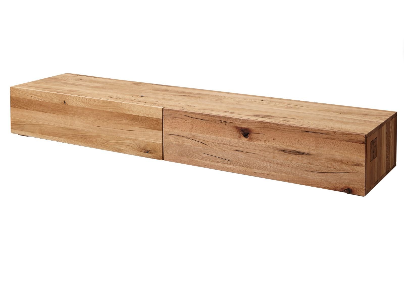 Massivmoebel24 TV-Board FRANKFURT (Massivholz), TV-Board Wild-/Zerreiche 220x52x32 natur geölt FRANKFURT #108