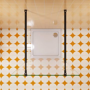 duschspa Duschwand 10mm 30-160cm ESG Glaswand Duschwand Duschtrennwand Walk in Dusche, Einscheibensicherheitsglas, Sicherheitsglas, (Set), Glas, Nano Glas