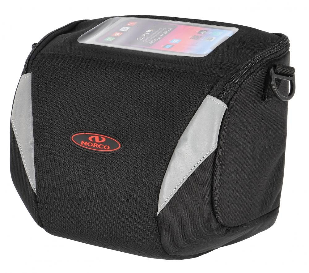 NORCO Fahrradtasche Norco Lenkertasche Manitoba schwarz 25x20x18 cm wasserdicht ohne Lenke
