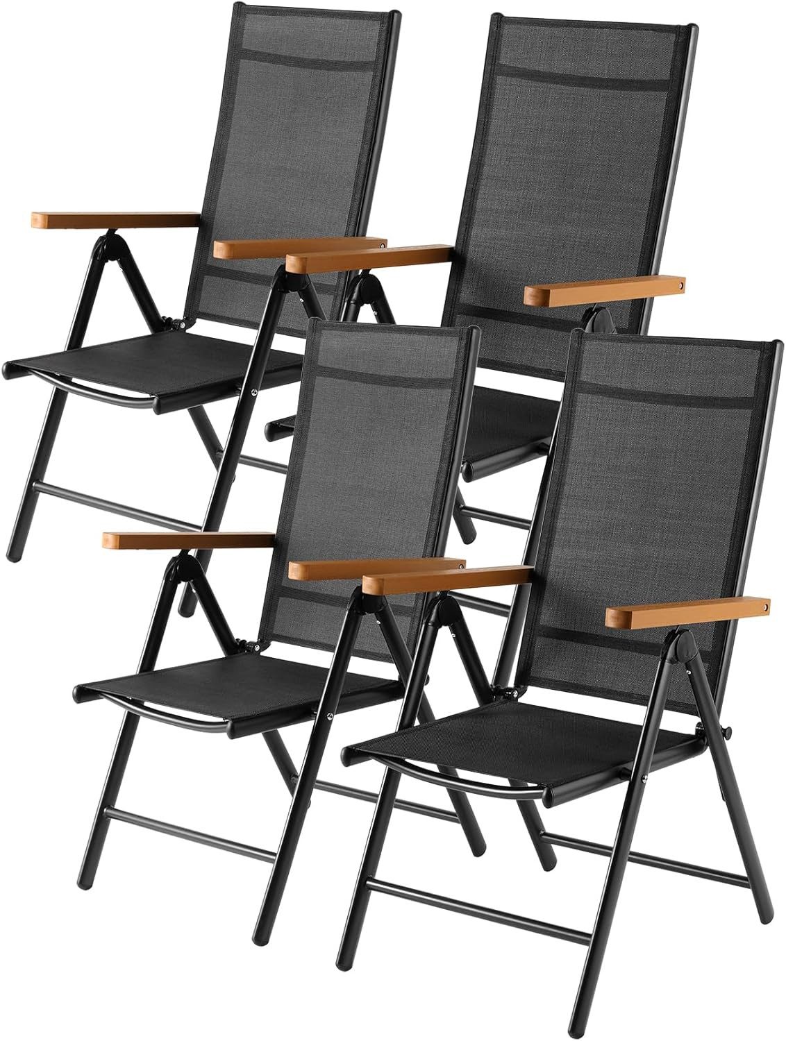 TLGREEN Gartenstuhl Hochlehner, 2/4er Set Balkonstuhl,Klappstuhl,Campingstü günstig online kaufen