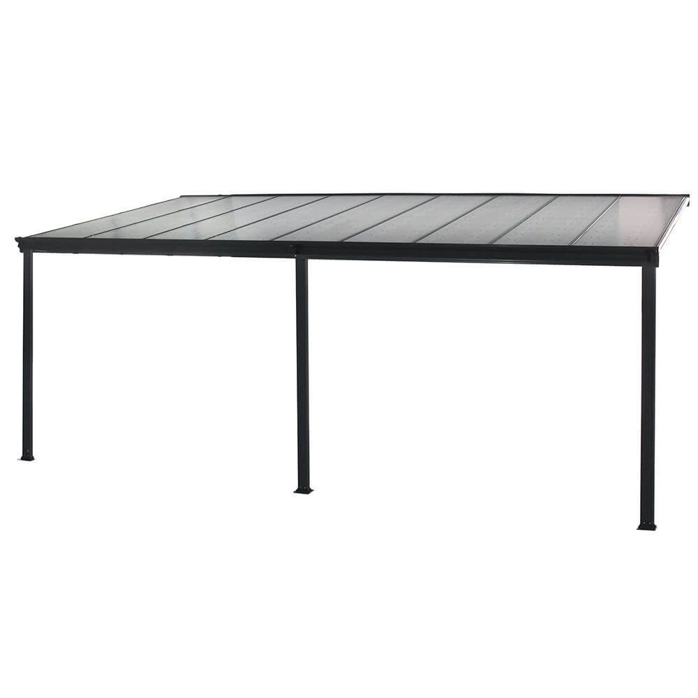HOME DELUXE Terrassendach SOLIS - Größenauswahl, BxT: 557x303 cm, Bedachung Hohlkammerplatten, (Doppelstegplatten Dach), Pergola aus Aluminium, Sonnenschutz für Terrasse