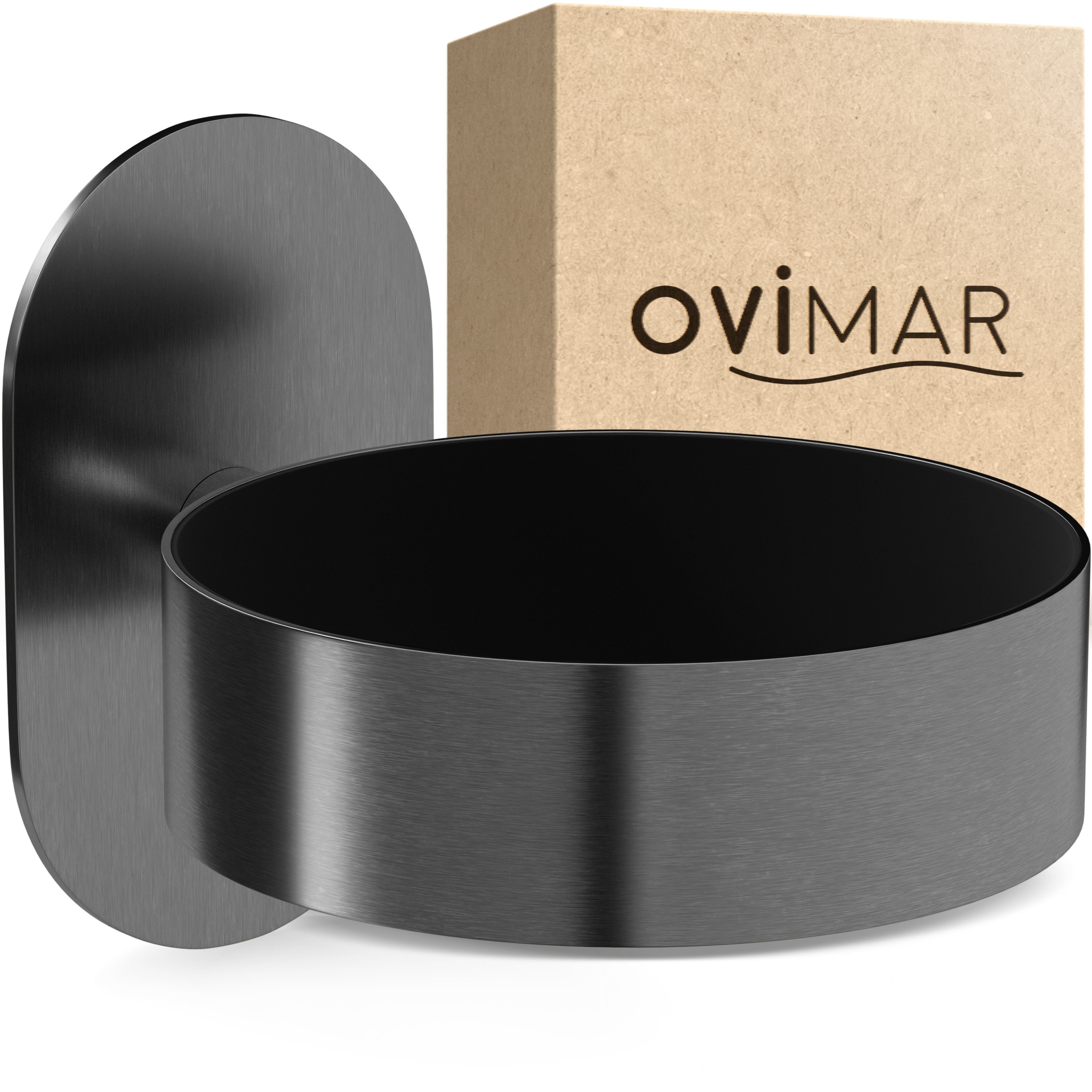 ovimar Haartrocknerhalter Mesmogtind, (1-tlg., aus Edelstahl in Gunmetal zur Zum Kleben)