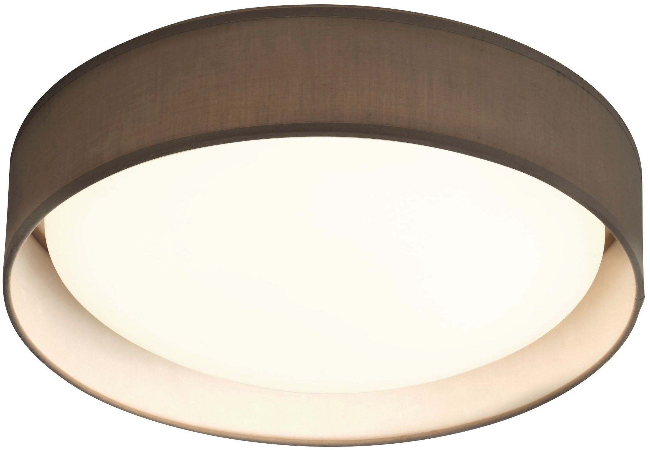 Searchlight Deckenleuchte Gianna Deckenleuchte - Grauer Stoff & Acryldiffusor, LED fest integriert