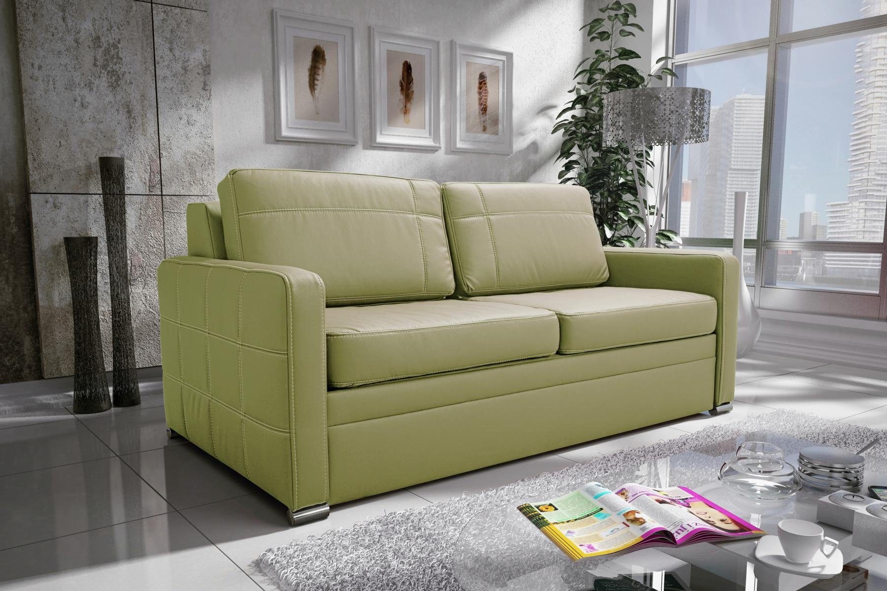 JVmoebel Sofa Designer 2-Sitzer Sofa Couch Made Europe | Polster in | Grün Luxus Couchen, Zweisitzer Grün Grün
