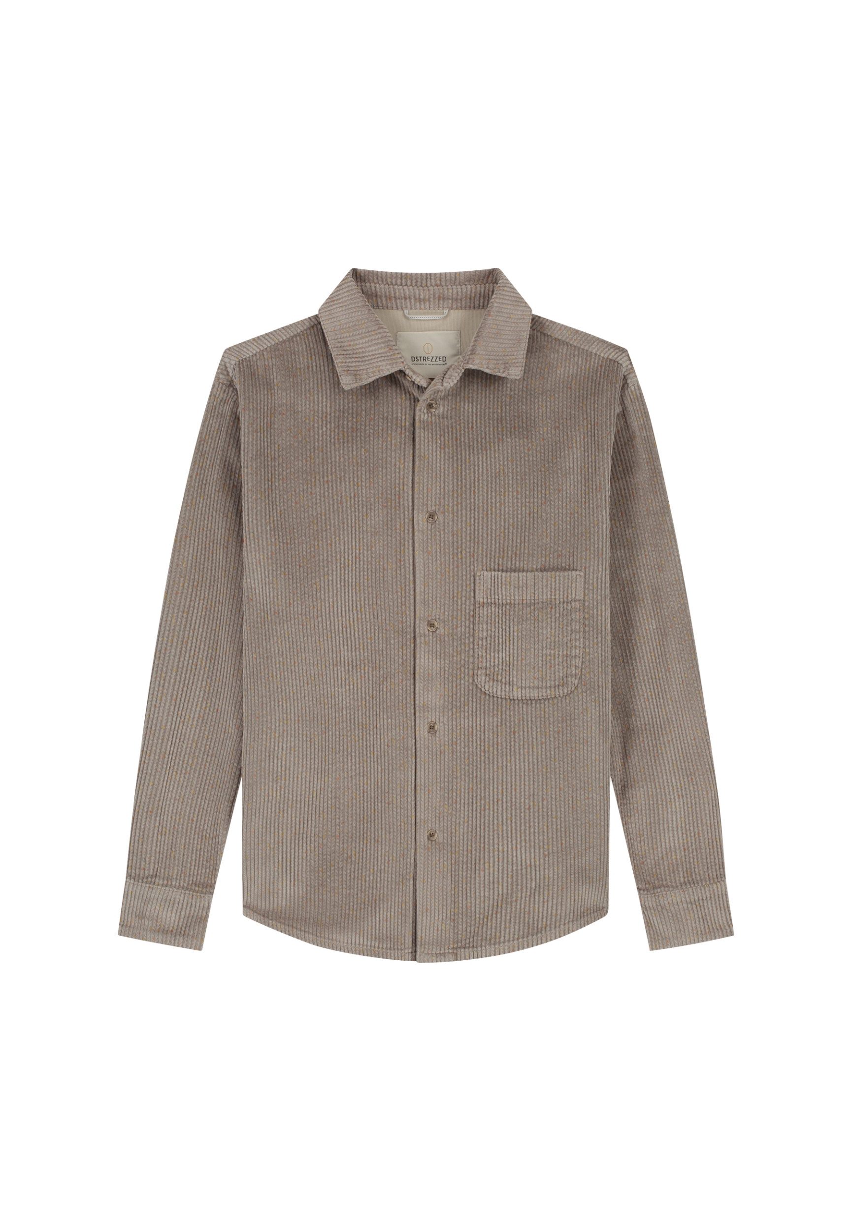 Dstrezzed Outdoorhemd Lässiges Cord Overshirt mit Brusttasche - Outdoorhemd für Herren