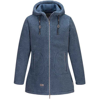 Blue Wave Fleecejacke Damen Fleecejacke Sherpa-Jacke Jara - Fleecemantel mit Kapuze