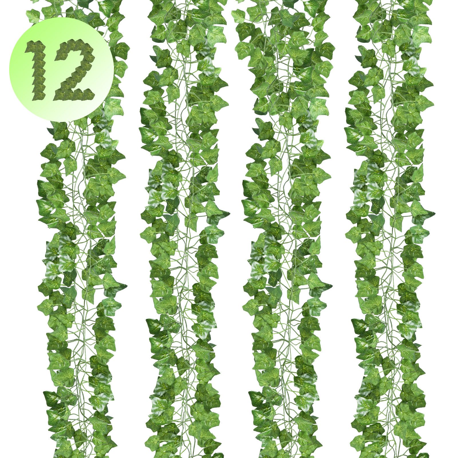 Künstliche Zimmerpflanze Efeu Künstlich Girlande 12 Stück Efeu Hängend Girl günstig online kaufen