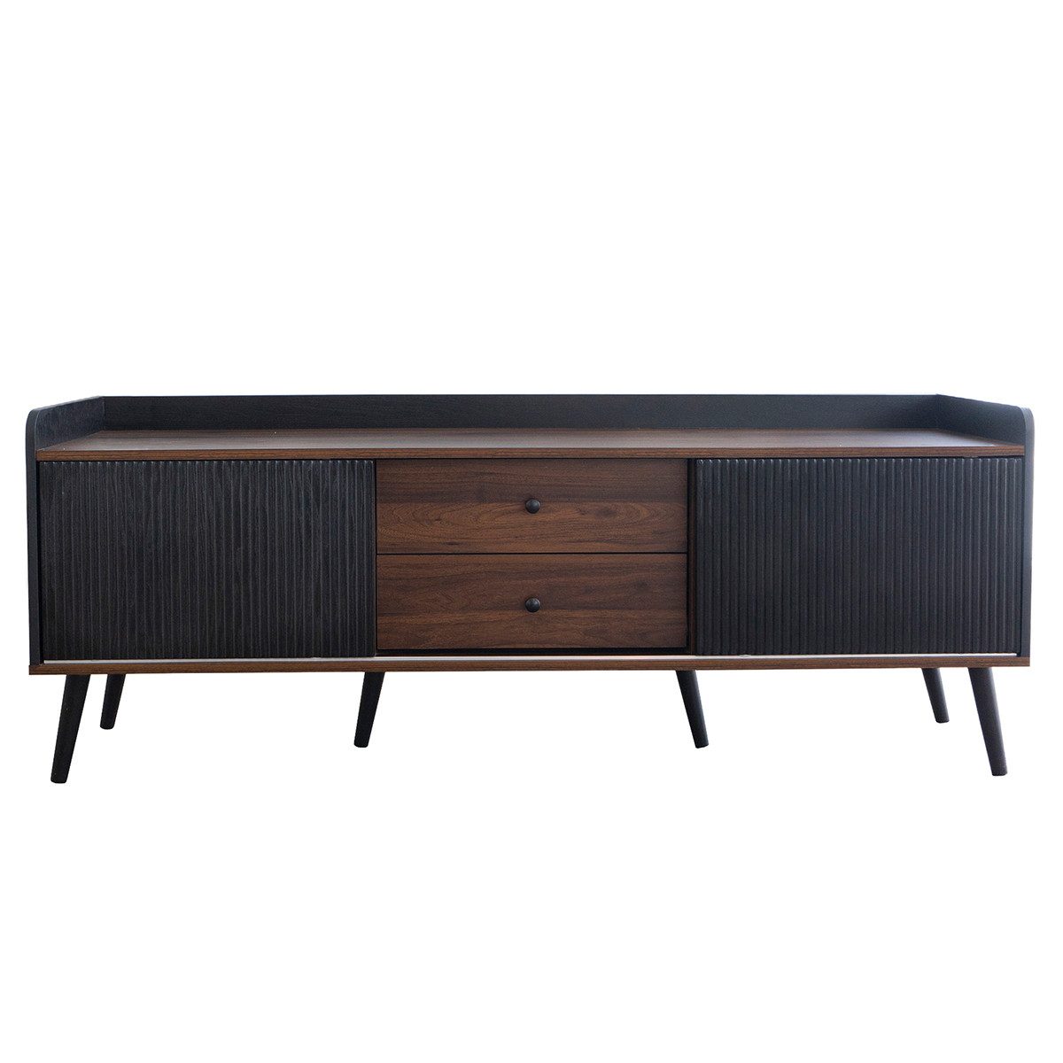 XDeer TV-Schrank TV-Schrank mit Zwei Schubladen und Zwei Schiebetüren TV-Tisch TV-Ständer TV-Schranktisch H58/L160/T40cm