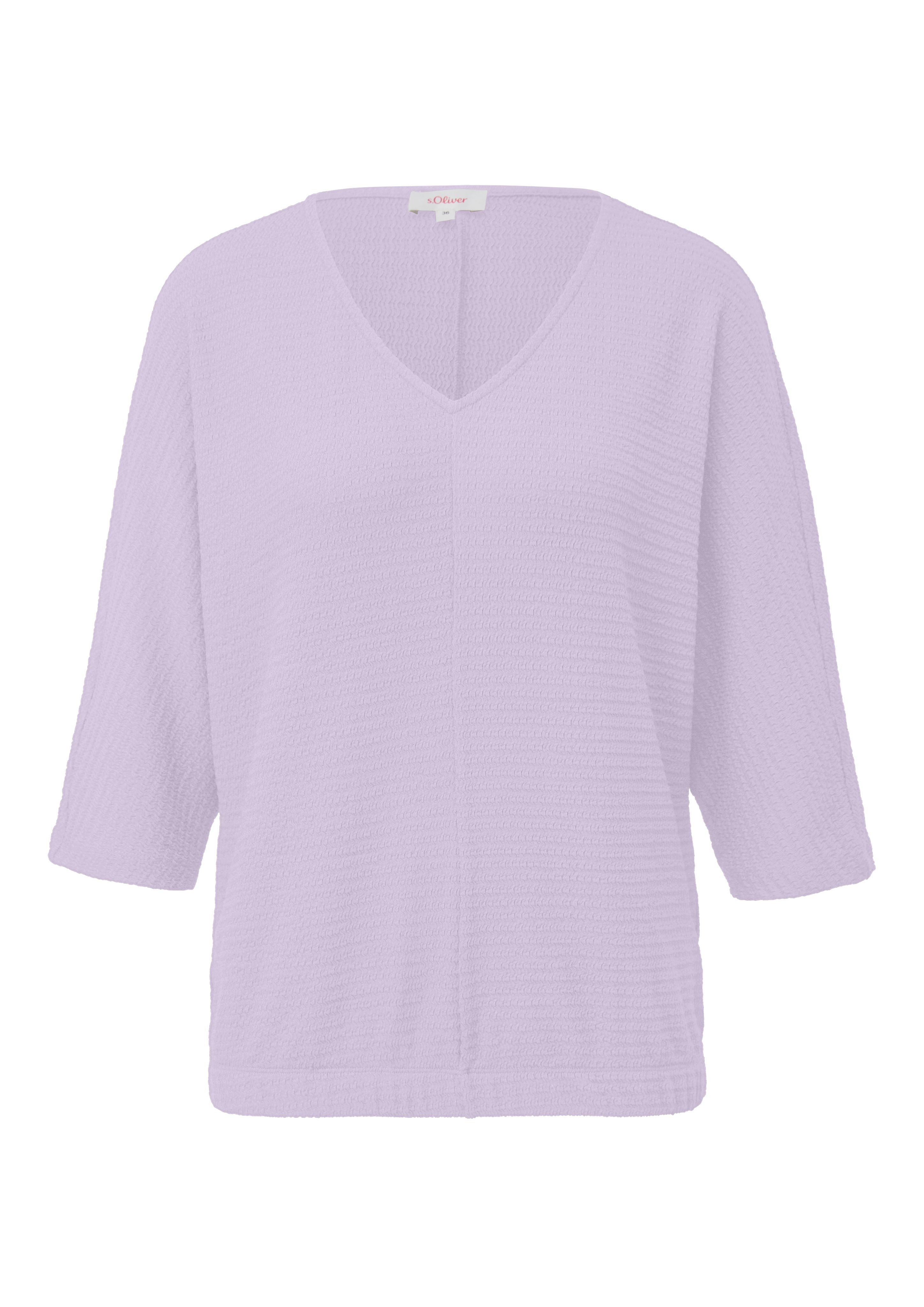 s.Oliver 3/4-Arm-Shirt Fein Strukturiertes Jerseyshirt mit günstig online kaufen