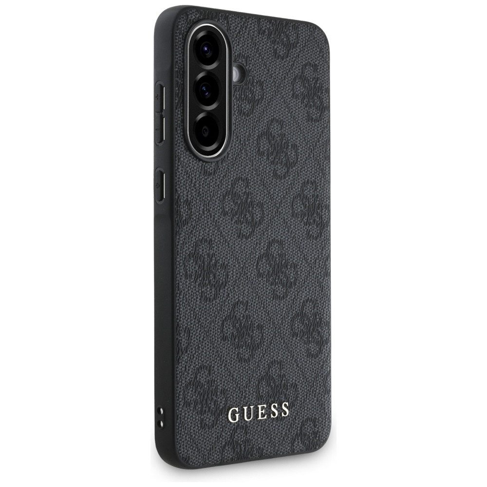 Guess Handyhülle Galaxy A56 Kunstleder grau Muster classic Logo goldfarbig 6,7 Zoll, Kantenschutz – Bild 3 von 5