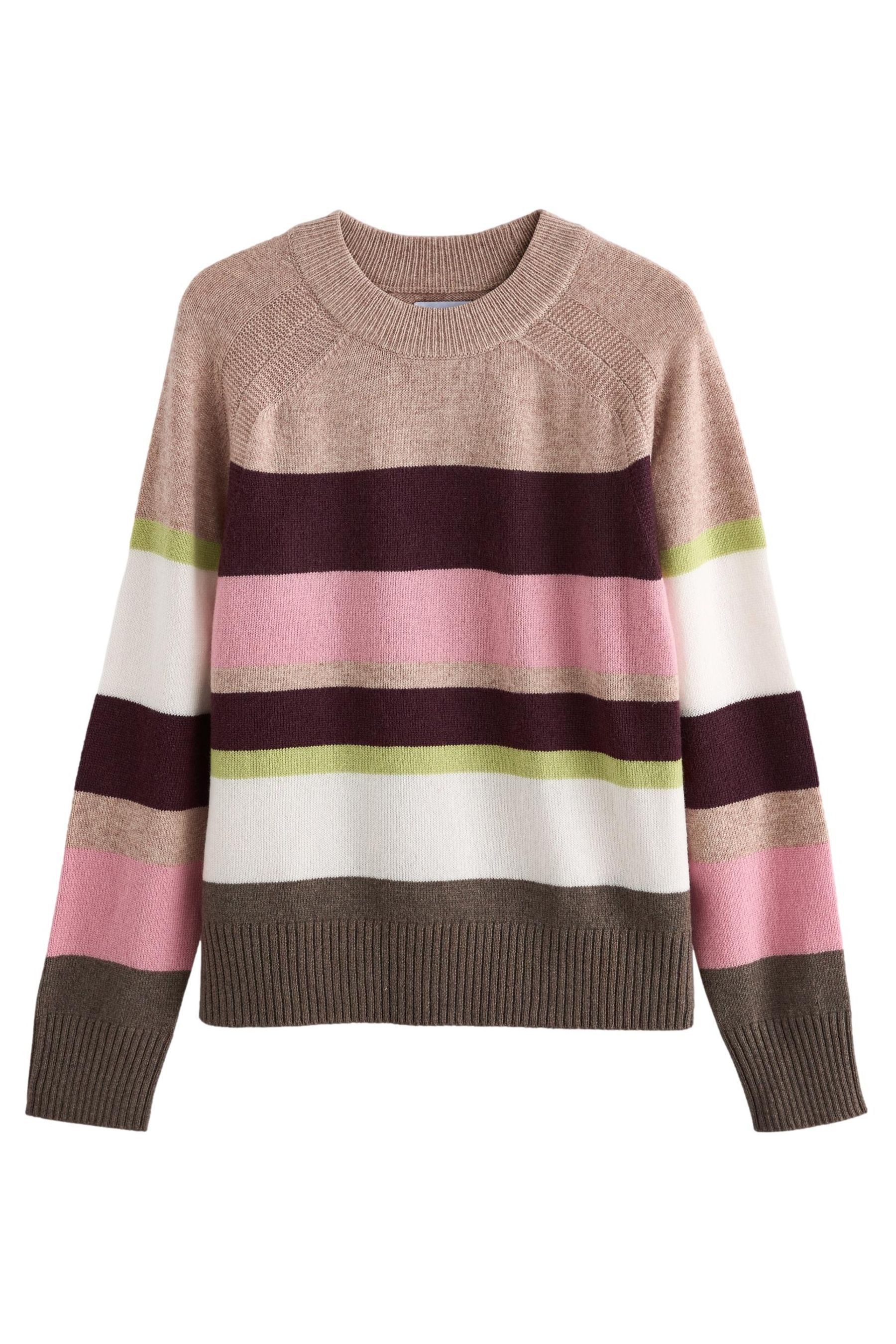 Next Rundhalspullover Gemusterter Premium-Pullover aus 100 % günstig online kaufen