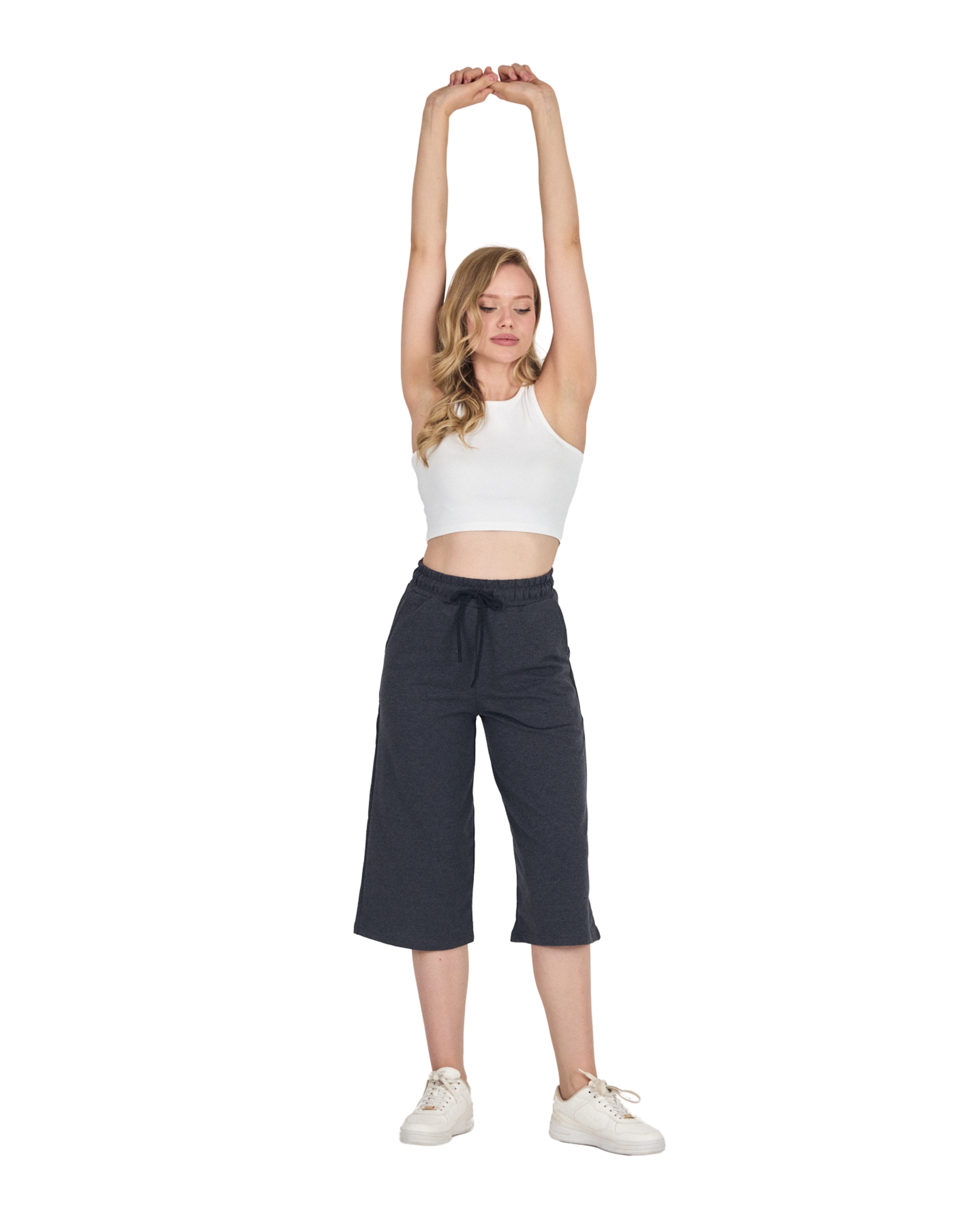 COMEOR 3/4-Hose COMEOR Damen Capri Sweatpants – Bequeme 3/4 Jogginghose günstig online kaufen