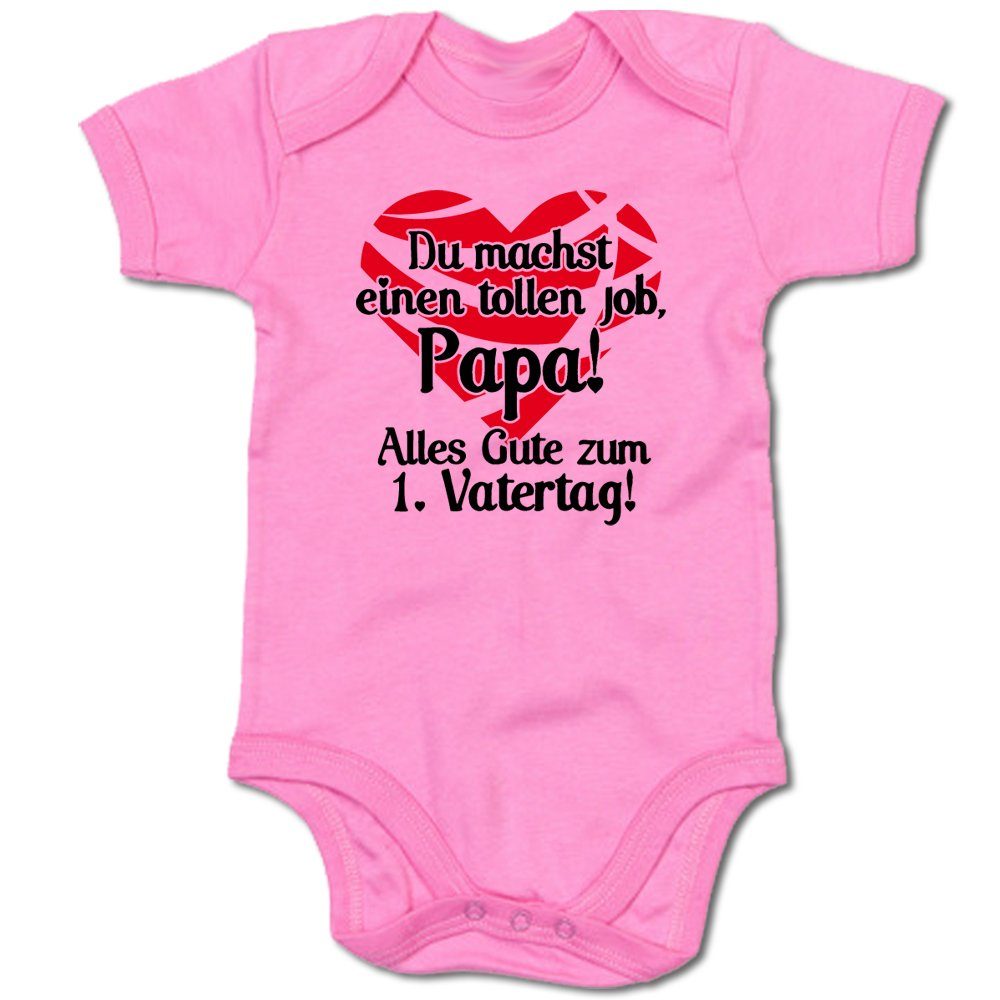 G-graphics Kurzarmbody Du machst einen tollen Job, Papa! Alles Gute zum 1. Vatertag! Baby Body mit Spruch / Motiv / Aufdruck • zum Vatertag