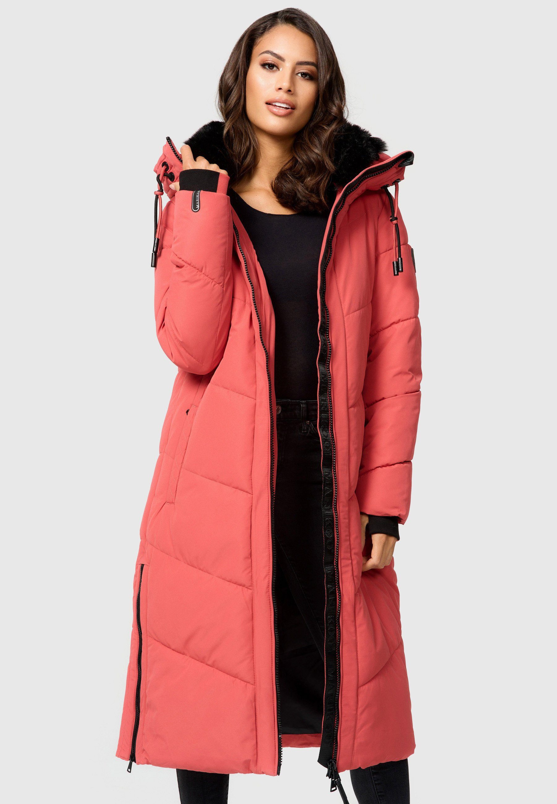Winterjacke XVI Kapuze Mantel mit Rouge großer Nadaree Marikoo Stepp
