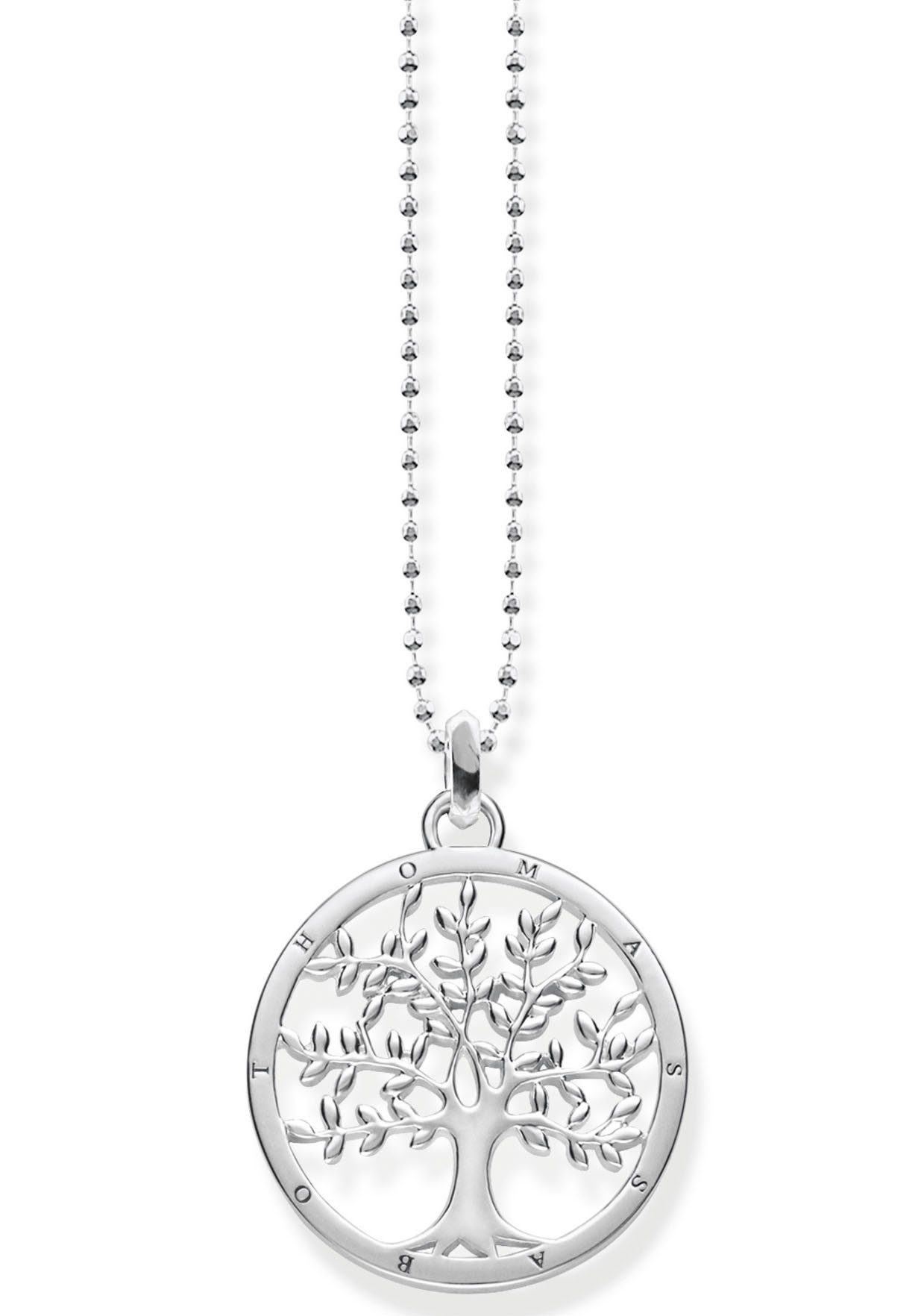 THOMAS SABO handgearbeitetes als of KE1660-001-21-L45V, Tree Kette filigranes, Love/Lebensbaum, Anhänger Stilisiert mit Cut-out-Design