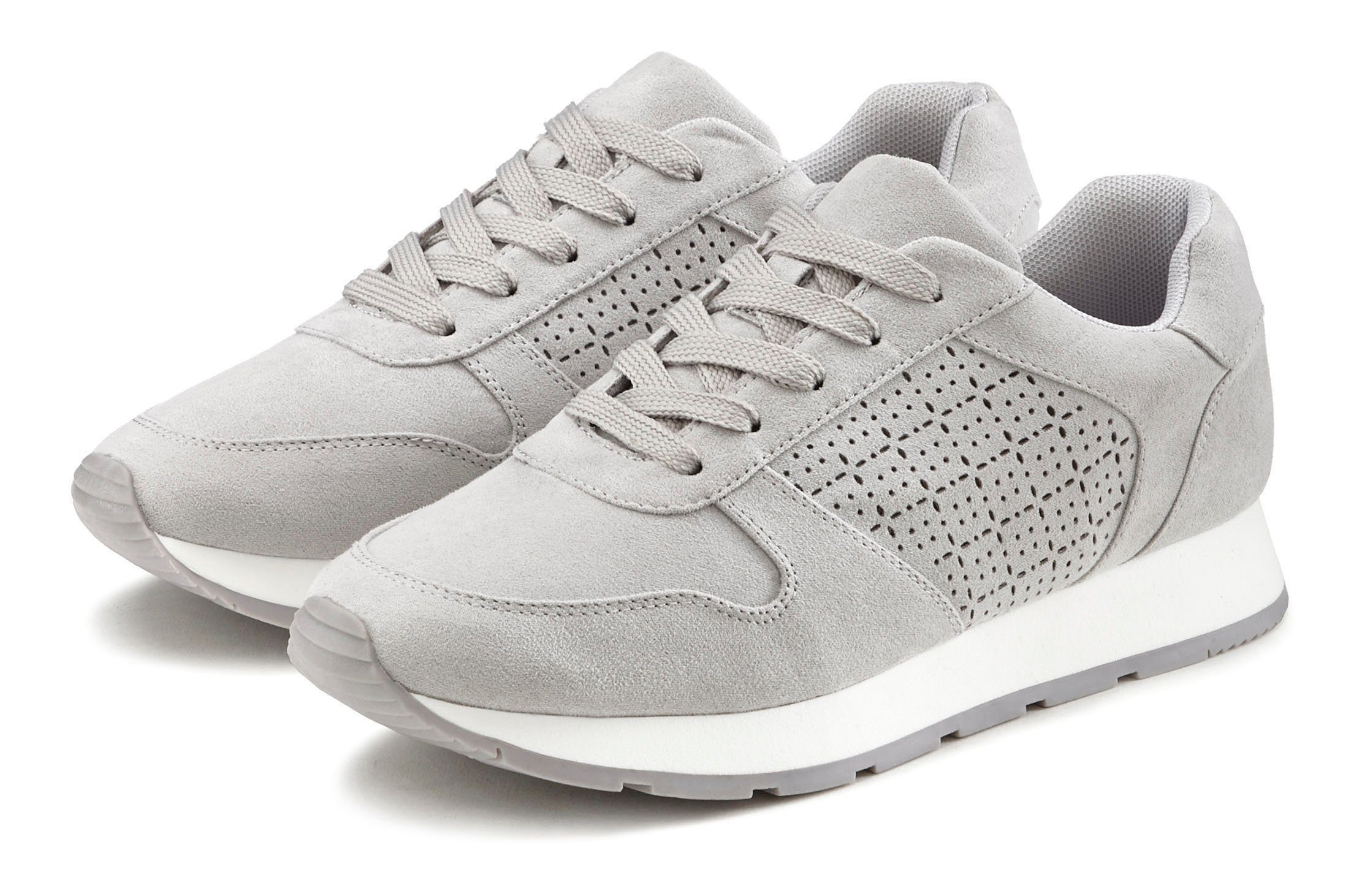 LASCANA Sneaker mit filigranen Cut-Outs, Schnürhalbschuh, günstig online kaufen