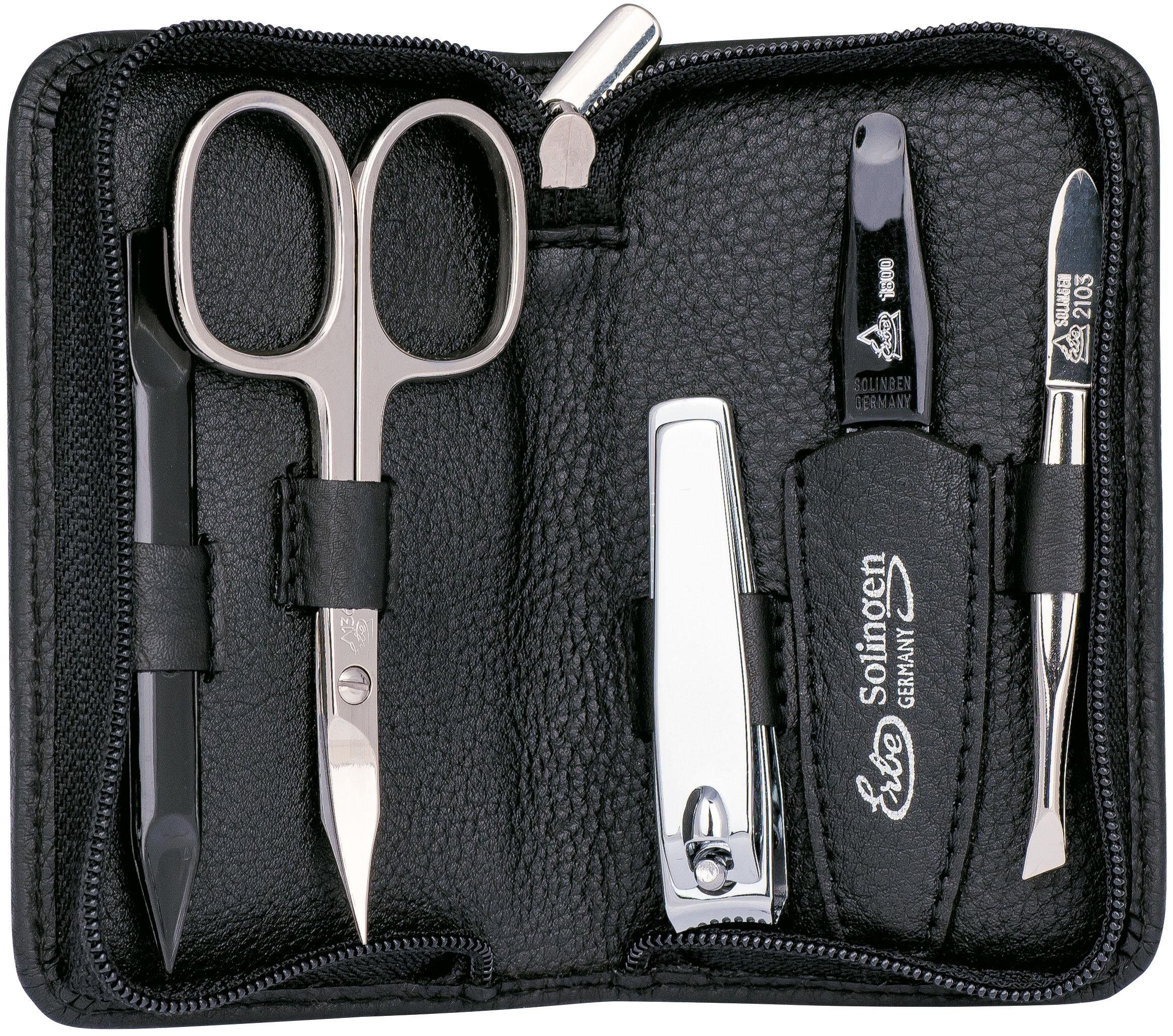 ERBE Maniküre-Etui Siena, 5 tlg., Lederetui mit Zippverschluss günstig online kaufen